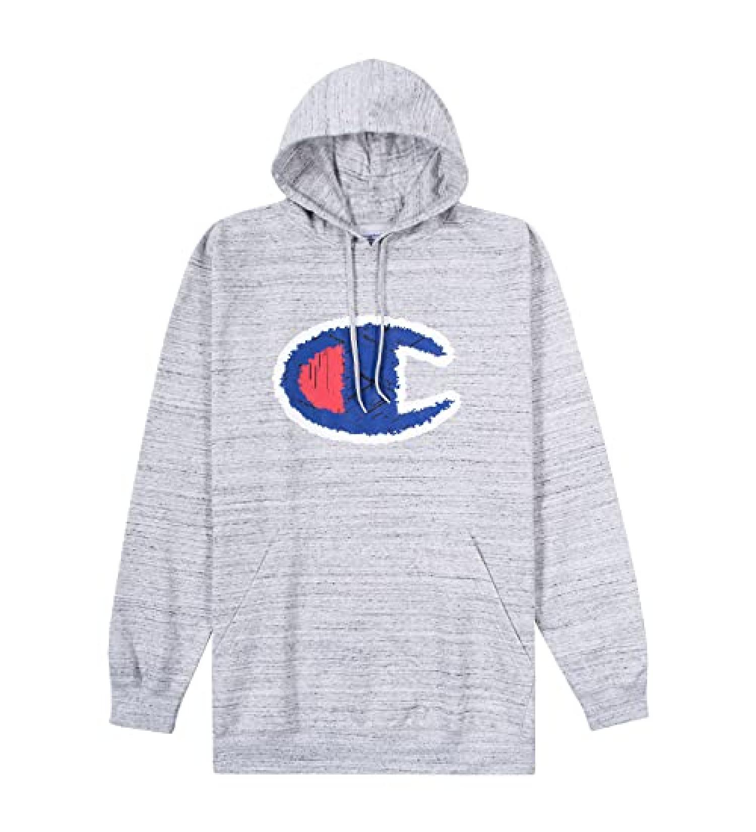 Champion Big and Tall Men's Fleece Graphic Pullover Hoodie - X-Large Tall Space Dye Hthr - Buy Online on SooperMarket.com