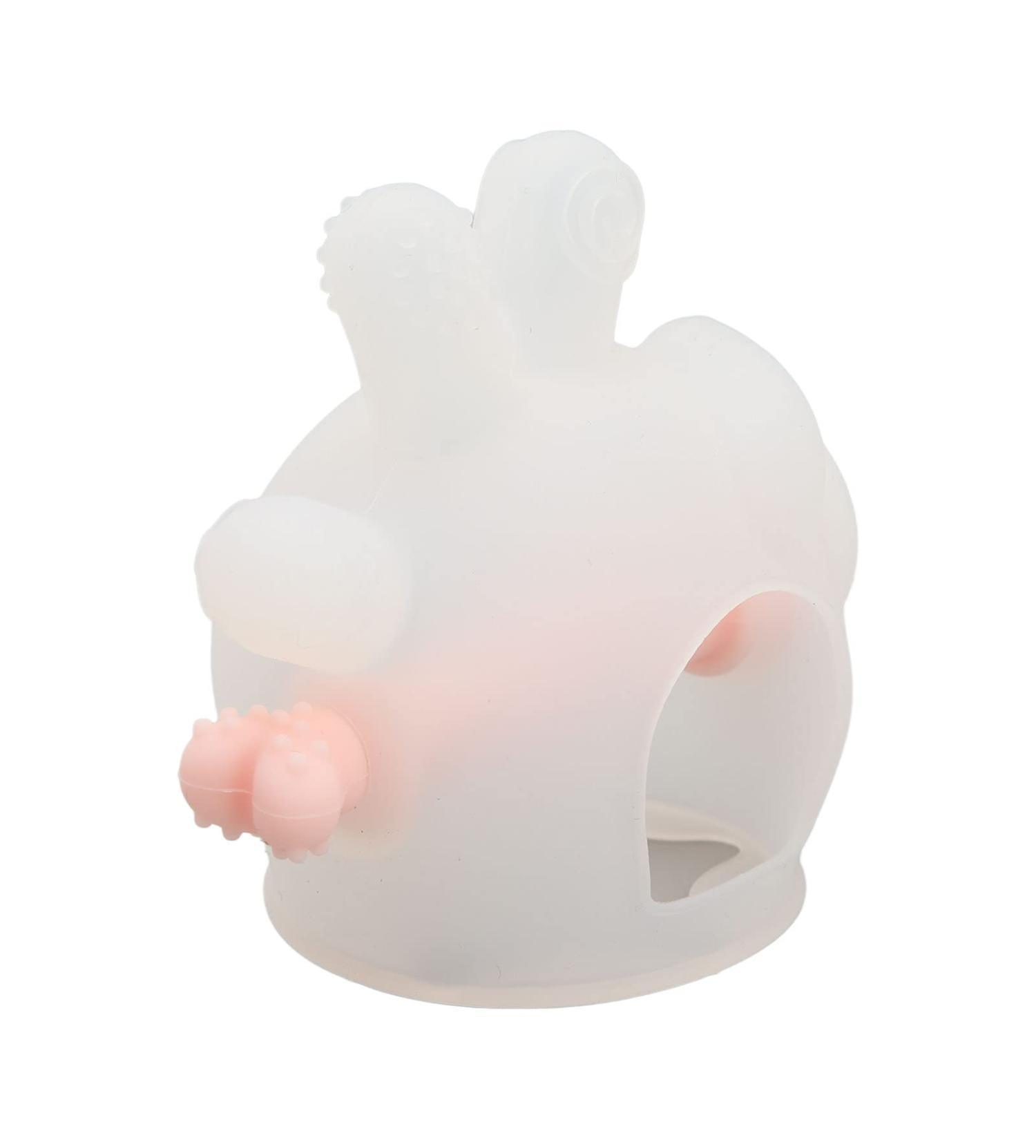 Suckable Silicone Teething Toy for Infants - Transparent Pink Washable Soothing Relief for Toddlers - Buy Online on SooperMarket.com