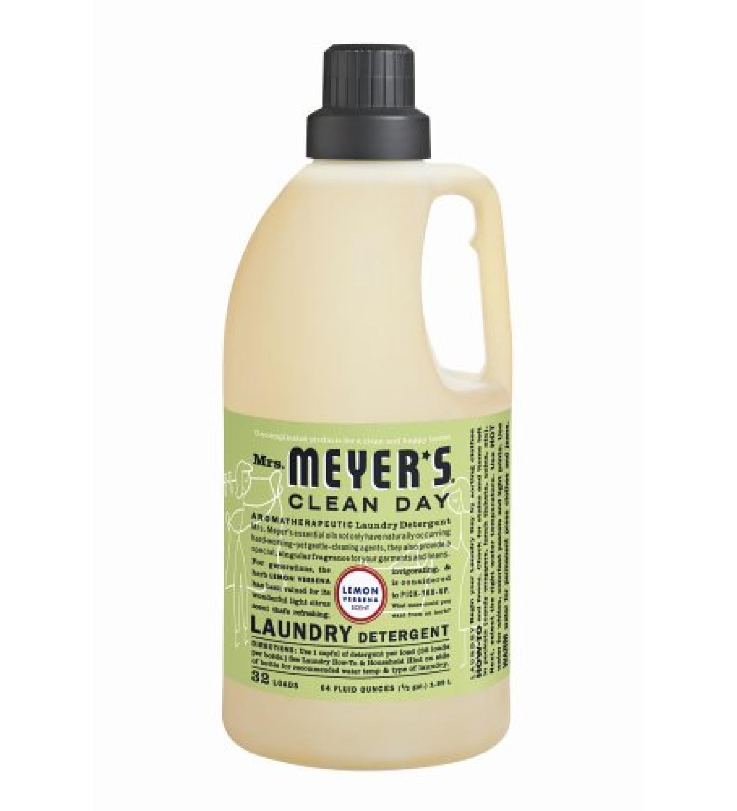 Mrs. Meyer's Clean Day Laundry Liquid Detergent Lemon Verbena 64-Ounce Bottles (Case of 6)