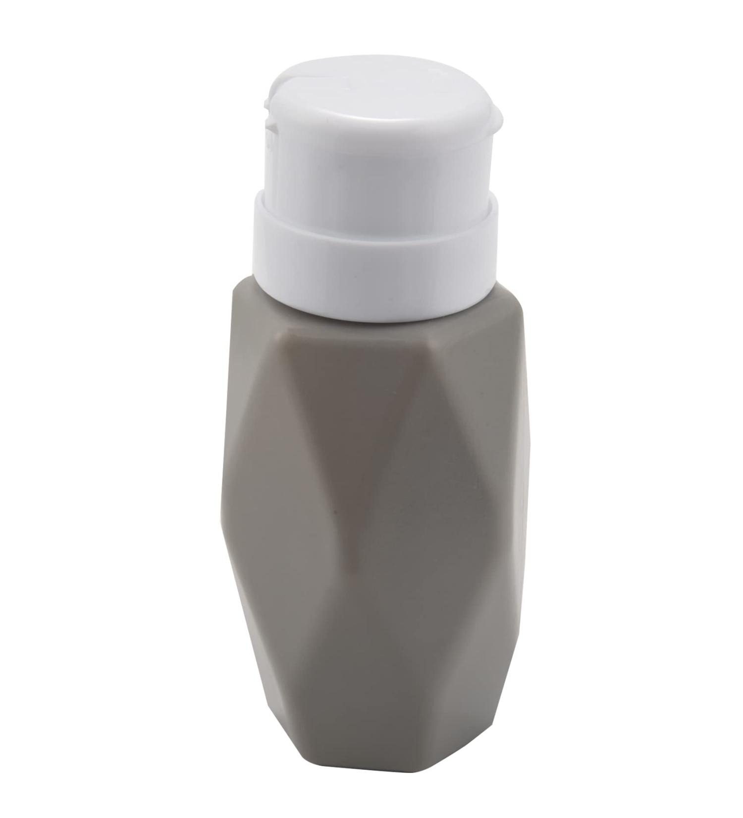 Desikixudy Gray Nail Art Pump Dispenser Empty 200ML Bottle Acrylic Gel Polish Remover Cleaner Liquid Container Storage Manicure Tool - Buy Online on SooperMarket.com