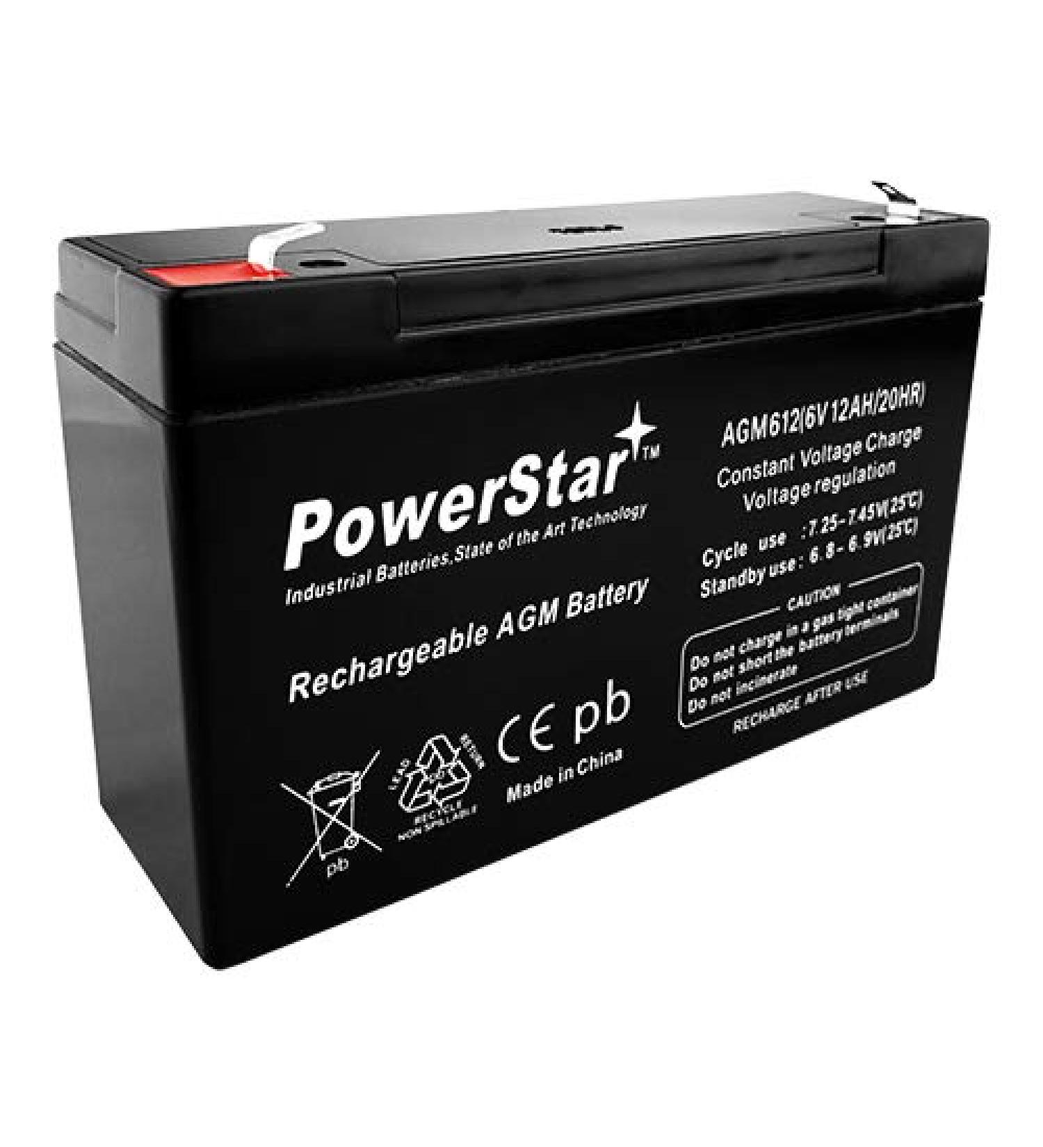 PowerStar USA 6V 12AH F2 Replacement Battery for Streamlight Litebox | High-Performance & Long-Lasting Shipping Worldwide - Buy Online on SooperMarket.com