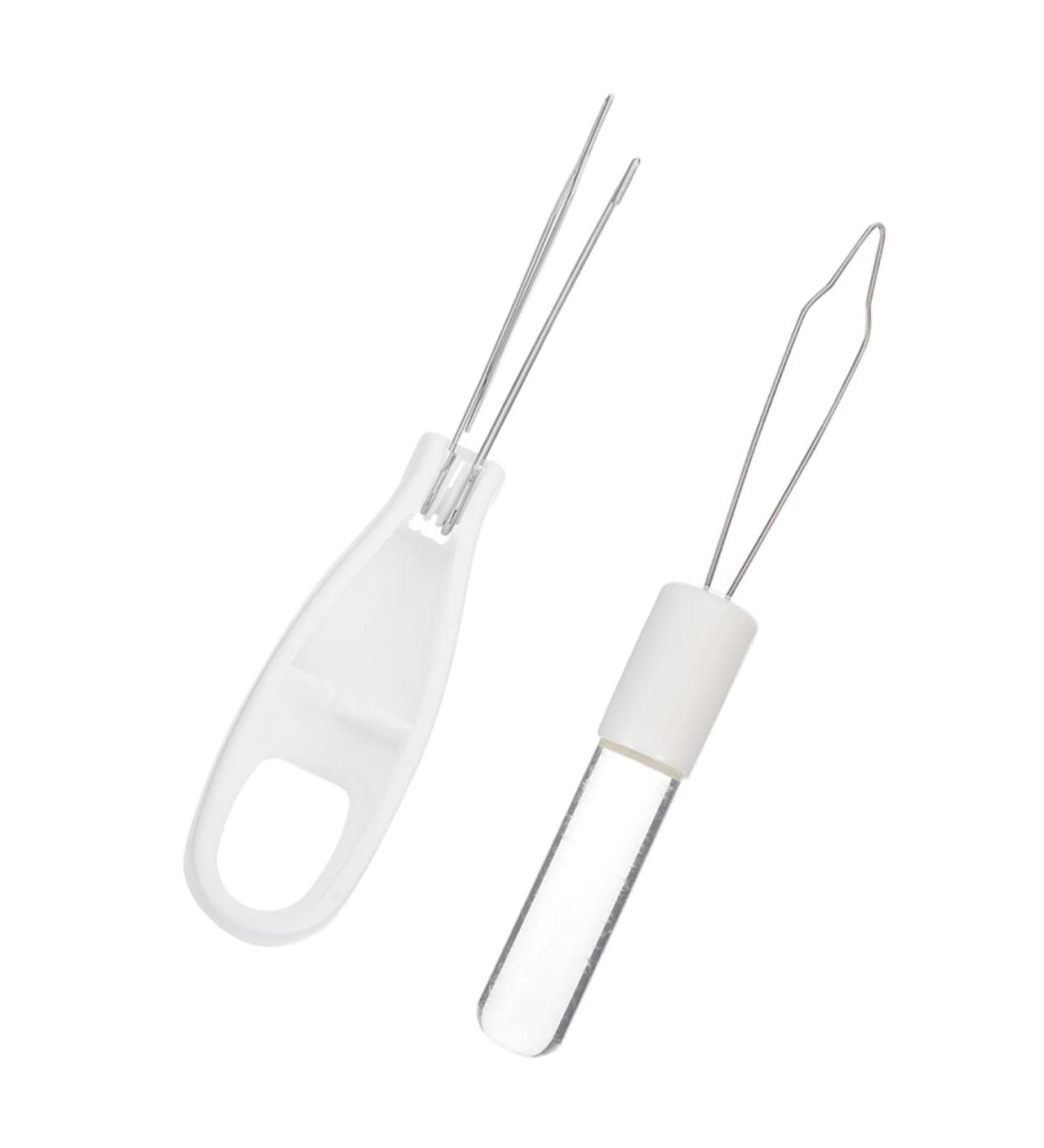 Button Hook Helper 2pcs Hook Zipper Pull Grip Zipper Hook Coat Acrylic White Jacket Elder - Buy Online on SooperMarket.com