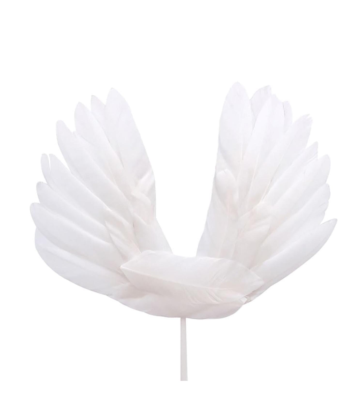 5 Pcs Angel Wing Cake Toppers White Feather Cupcake Topper Happy Birthday Party Cake Decor Baby Shower Cupcake Toppers Anniversary Wedding Cake Decorations - Buy Online on SooperMarket.com