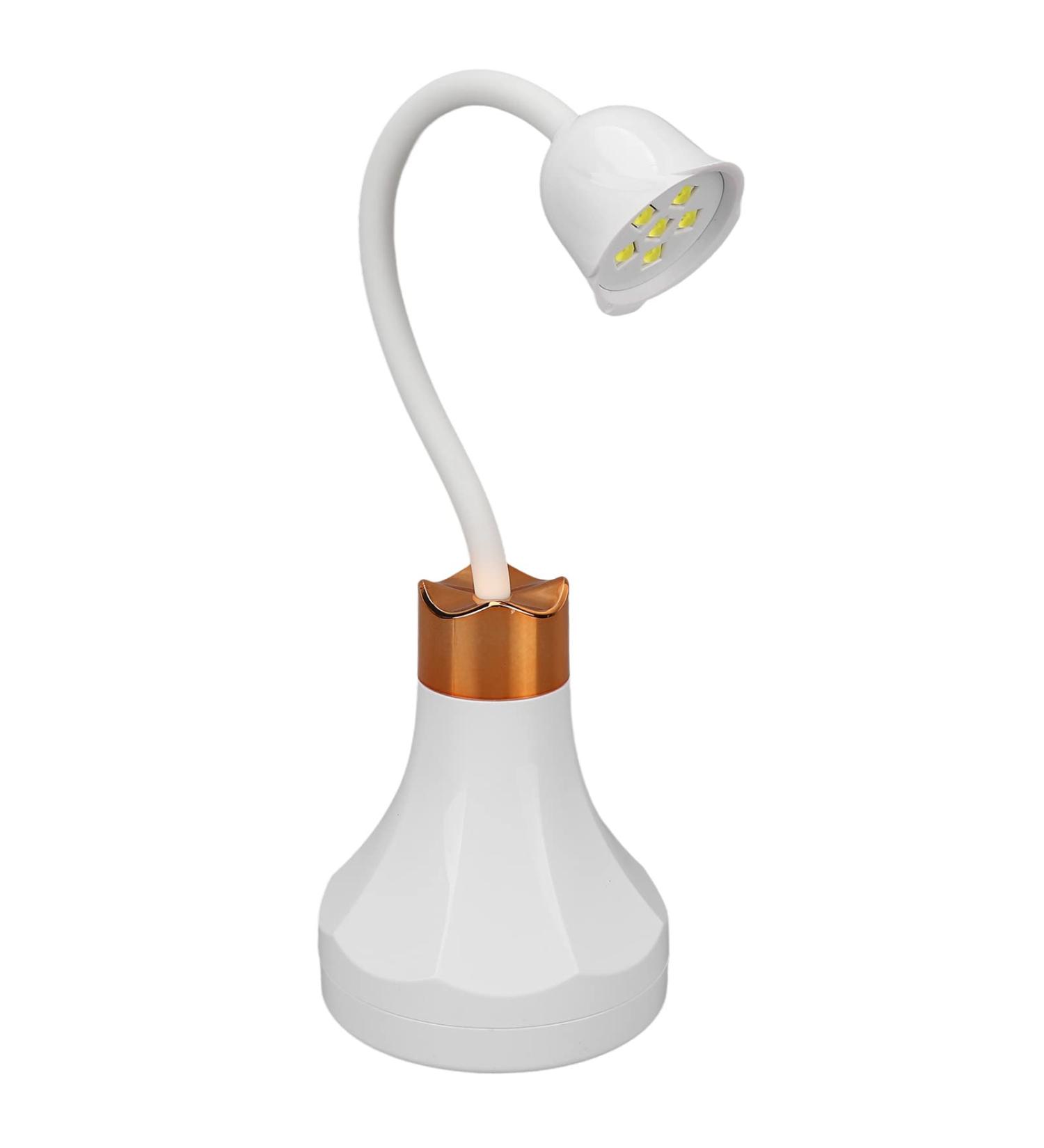 LED UV Nail Lamp 18W Rose Shaped Portable Gooseneck Nail Dryer Flash Cure Light 360 Degree Adjustable USB Rechargeable Nail Extension Gel Curing Lamp for Home DIY & Nail Salon - Buy Online on SooperMarket.com