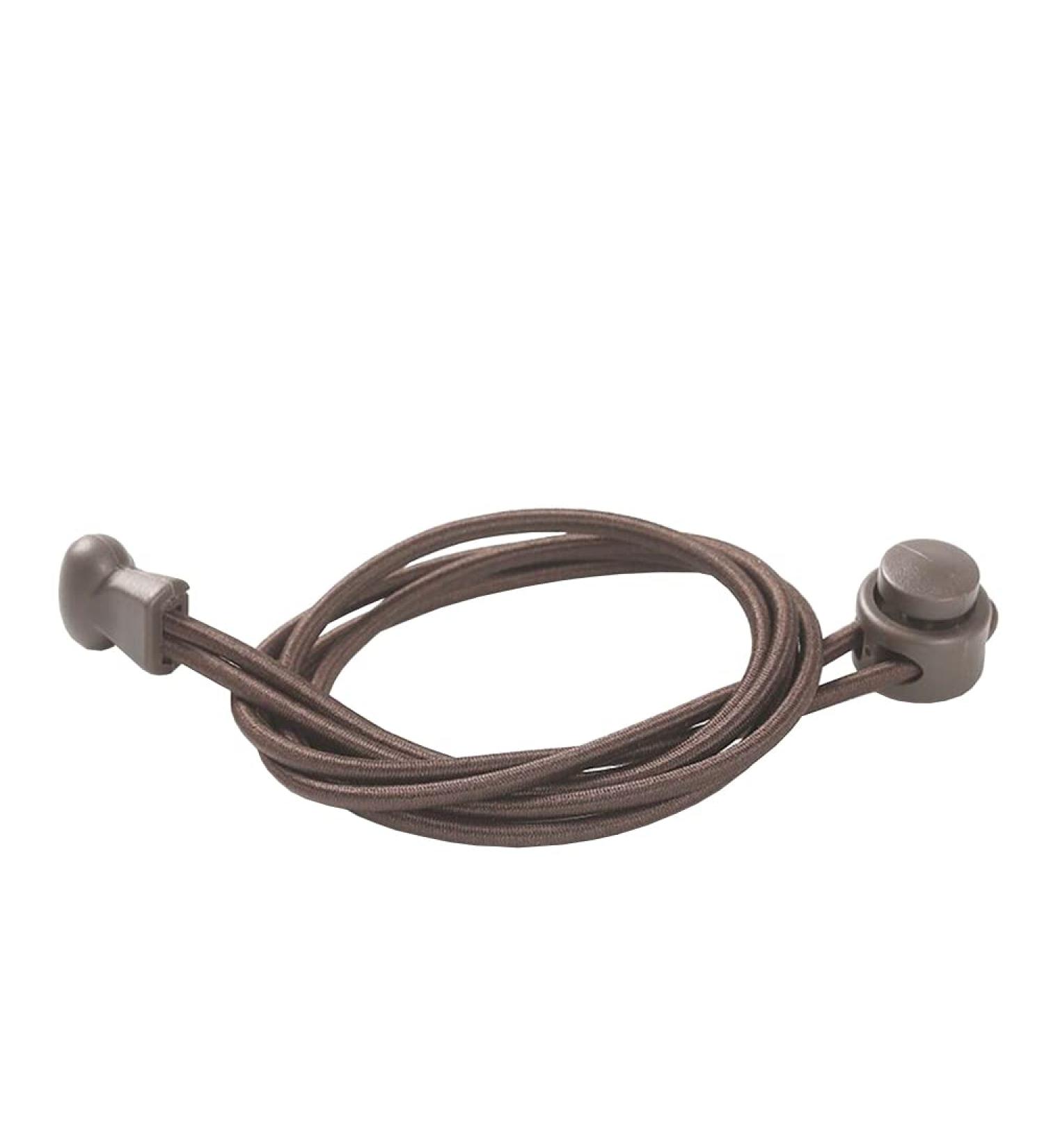 Buy Bupimufi Elastic No-Bind Shoelaces - Quick Lock Rubber Straps for Kids - Dark Brown | International Shipping Available - Buy Online on SooperMarket.com