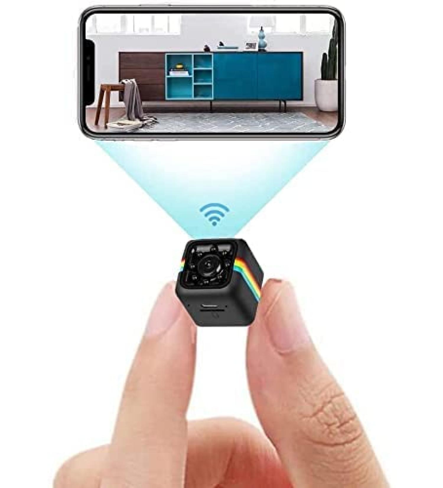 Mini WiFi Hidden Spy Camera for Home Security - Pet/Baby Monitor, Indoor/Outdoor, Real-Time Mobile Viewing - Buy Online on SooperMarket.com