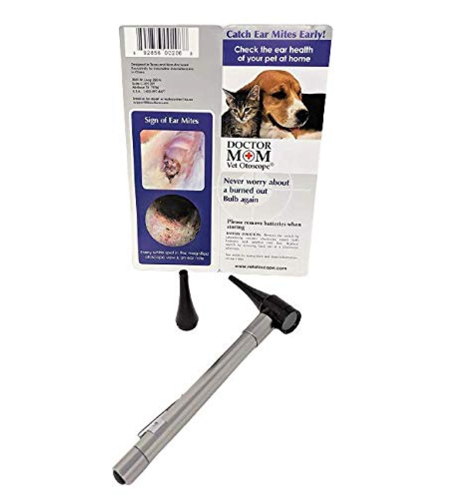 Dr Mom Pocket Veterinary LED Otoscope - Compact Vet Otoscope for Animal Care - Buy Online on SooperMarket.com