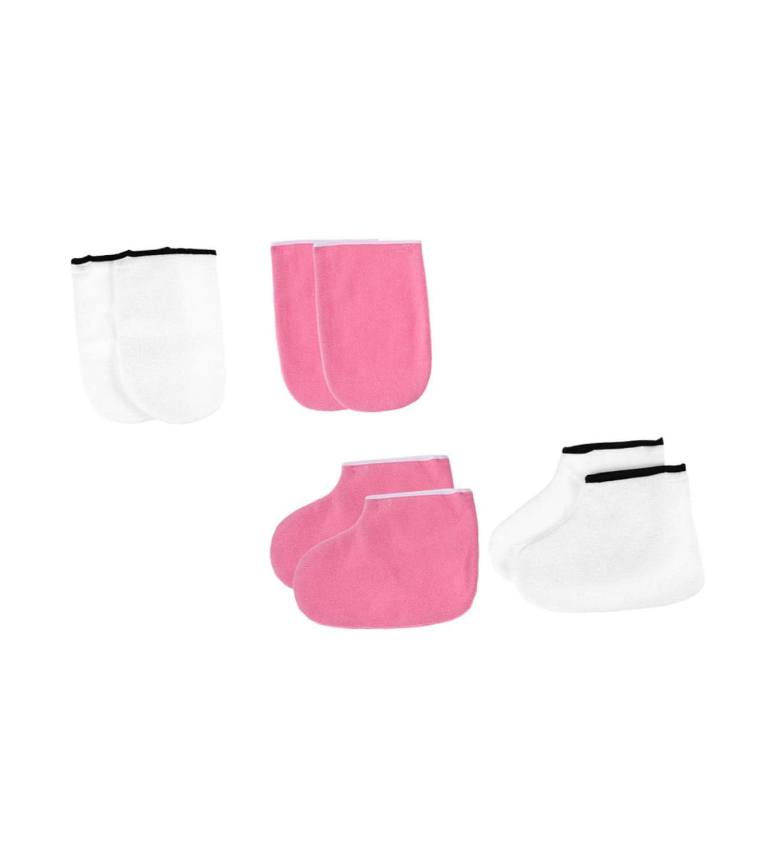 Healeved 4 Sets Leather Horn Boots Moisturizing Gloves Manicure Kit Manicure Gloves Wax Heat Foot Cover Spa Tanning Mitt Heat Wax Hand Cover Pedicure Women's Polyester Lining Nursing Cover - Buy Online on SooperMarket.com