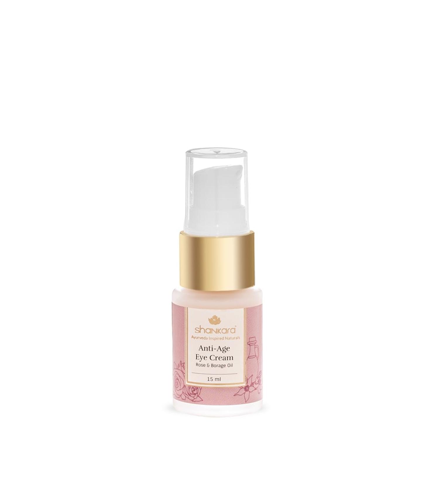 Shankara Anti-Age Eye Cream for Men & Women | Hydrating Formula with Roses Cucumber & Jojoba Oil - Reduce Wrinkles & Dark Circles (15ml - Buy Online on SooperMarket.com
