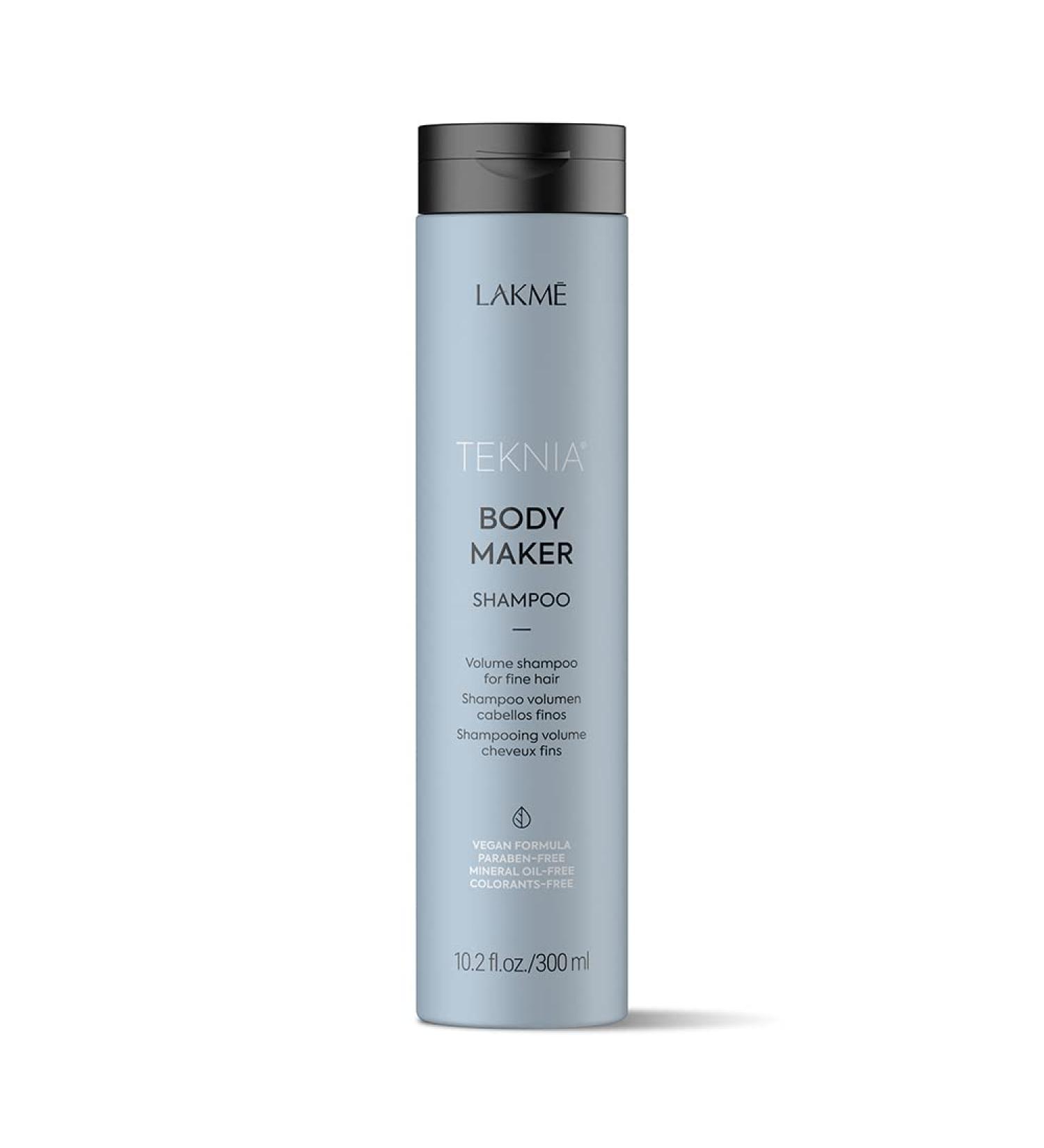 Lakme Teknia Body Maker Shampoo | Volumizing Shampoo for Fine Hair | Vegan Paraben-free Hair Thickening Shampoo (300 ml) 300 ml (Pack of 1) - Buy Online on SooperMarket.com