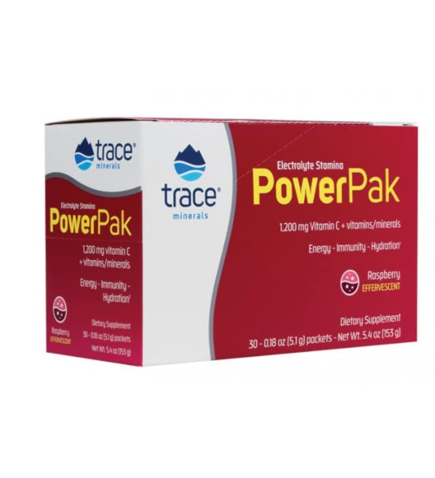 Trace Electrolyte Stamina Power Pak Raspberry - 30 Packets 0.18 Ounce