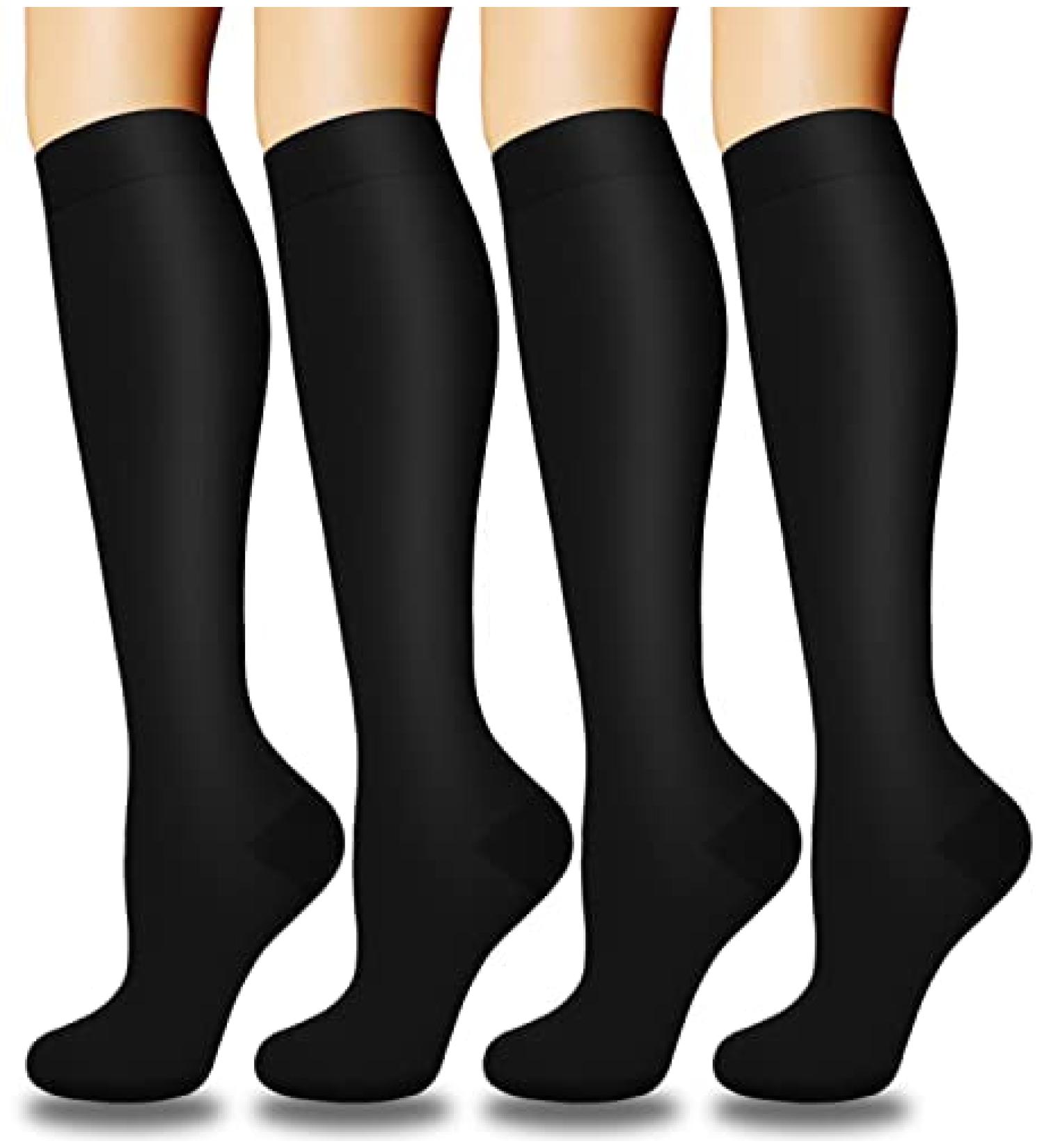 Aoliks Copper Compression Socks 15-20 mmHg for Men & Women - 4 Pairs Black, Small-Medium - Buy Online on SooperMarket.com