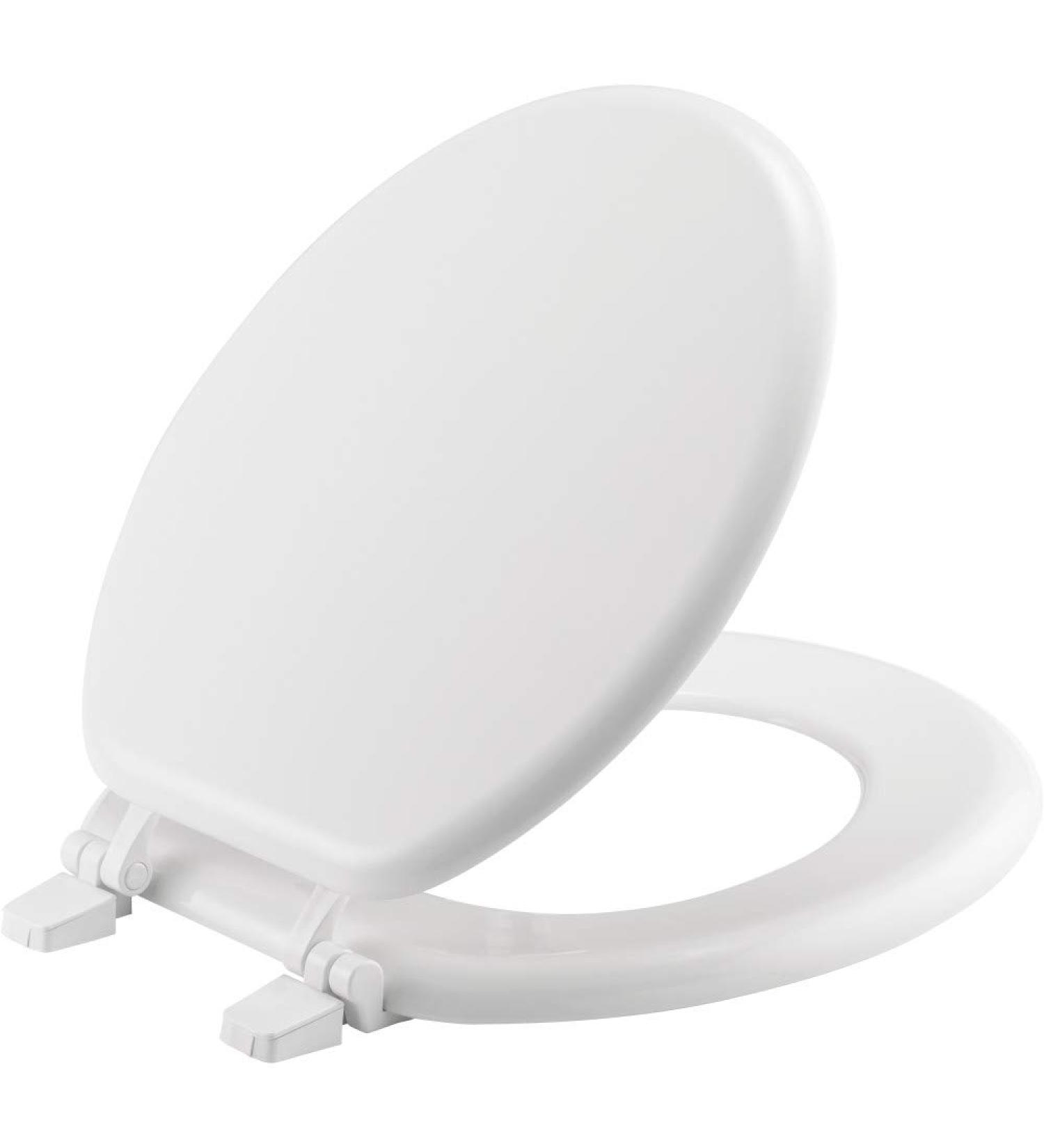BEMIS 400TTA 000 Economy Toilet Seat - Durable Enameled Wood, ROUND, White - 1 Pack - Buy Online on SooperMarket.com