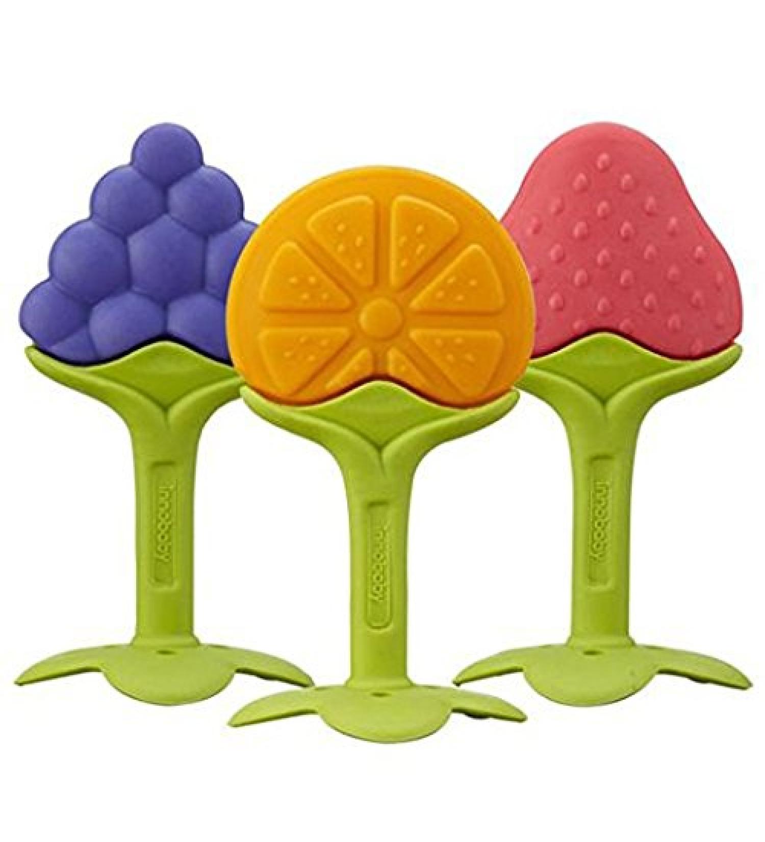 Innobaby Award-Winning Teethin Smart EZ Grip Fruit Teether - BPA Free Teether for Babies & Toddlers - Grape/Citrus/Berry - Buy Online on SooperMarket.com