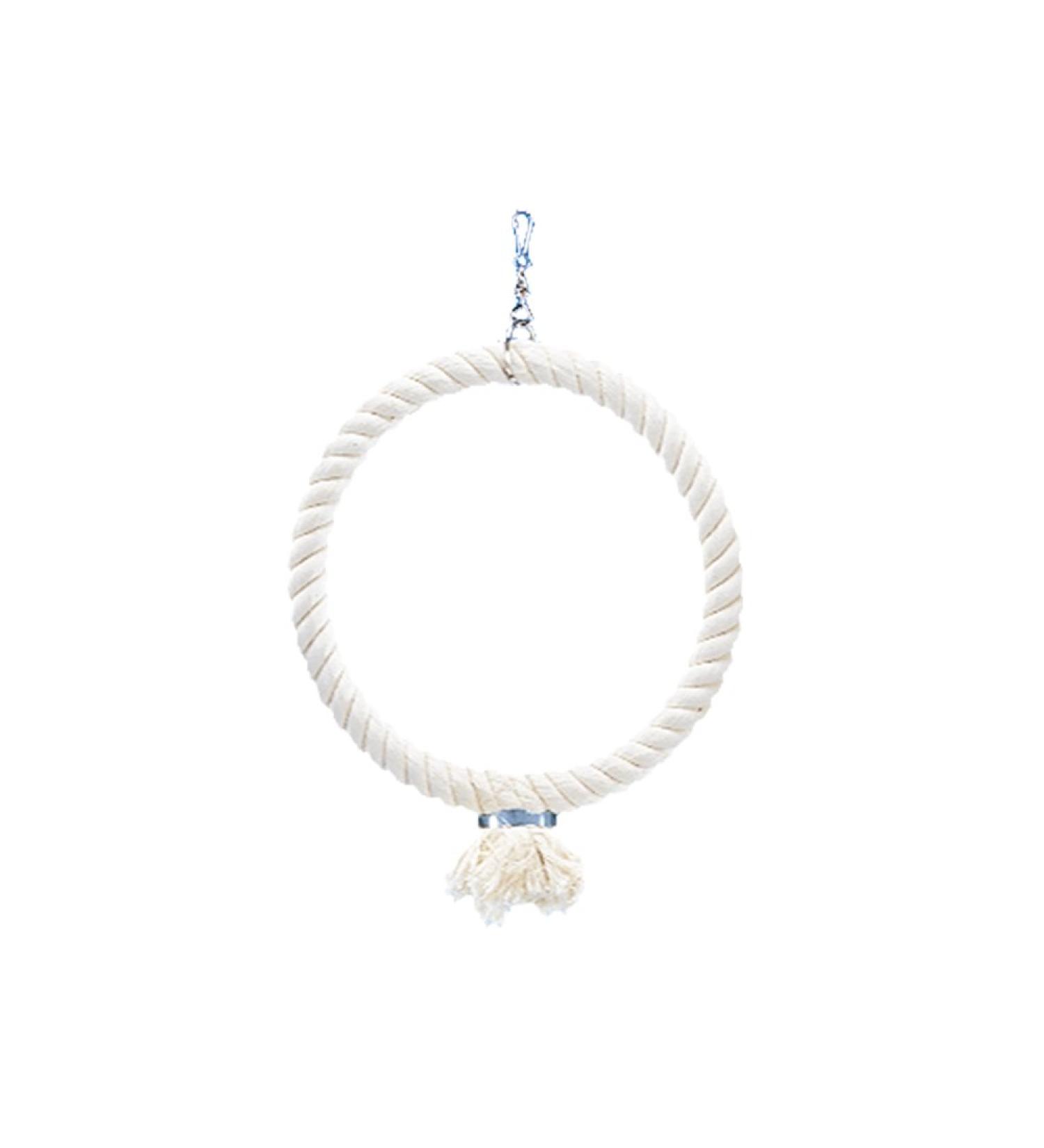 Nobby Cage Toy climbing ring made of cotton white medium 29 cm