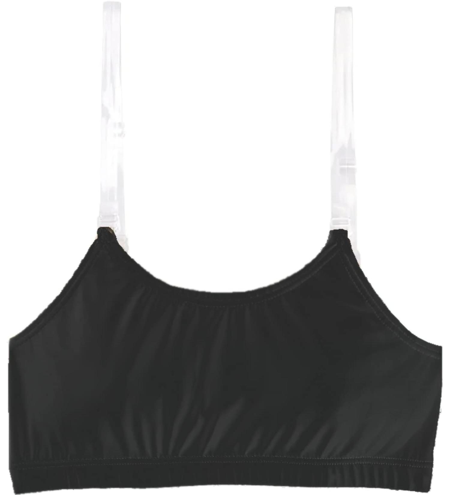 Clementine Apparel Girls Clear Detachable Straps Dance Bra 12-14 Black - Buy Online on SooperMarket.com