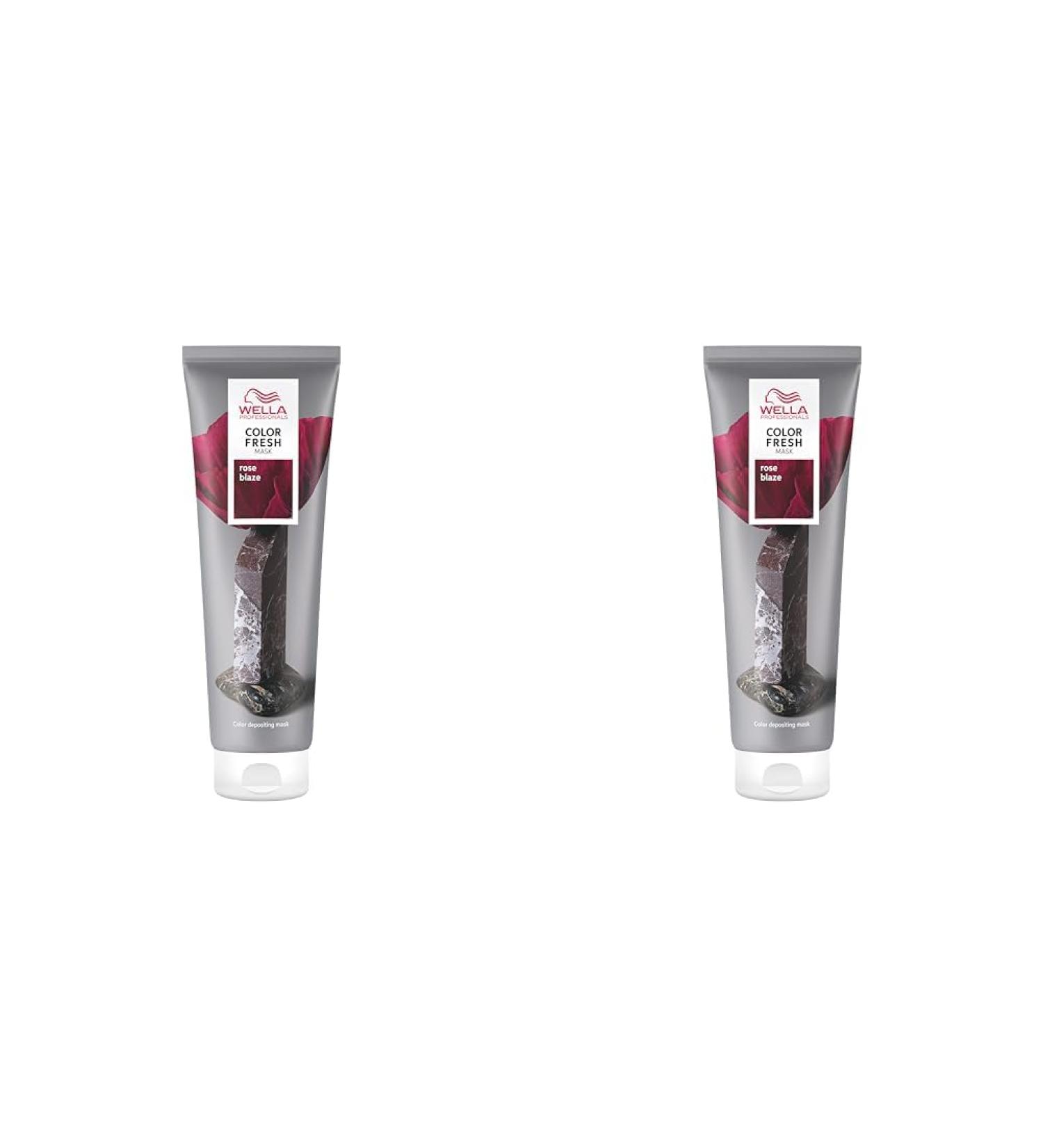 Wella Professionals Color Fresh Mask Temporary Color Refresh Treatment Semi Permanent Hair Dye Hair Gloss Treatment for Blonde Hair Rose Blaze 150ml (Pack of 2) - Buy Online on SooperMarket.com