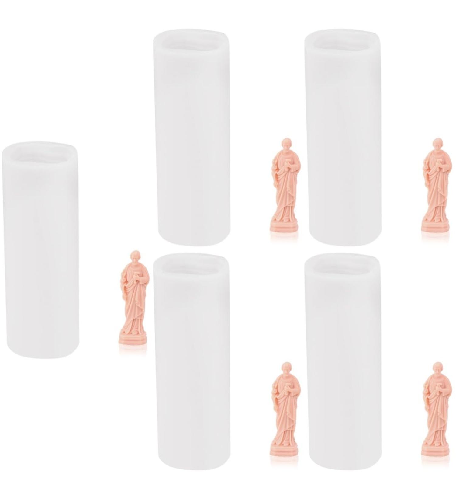 NUOBESTY 5pcs DIY Mold for Candle Votive Candles Scented DIY Supplies Jesus Craft Mold Molds for Candle Making Flower Stickers Jesus Candle Molds Hand Mold White Suite 3D Soap Silica Gel Whitex5pcs 13.5x5cmx5pcs - Buy Online on SooperMarket.com
