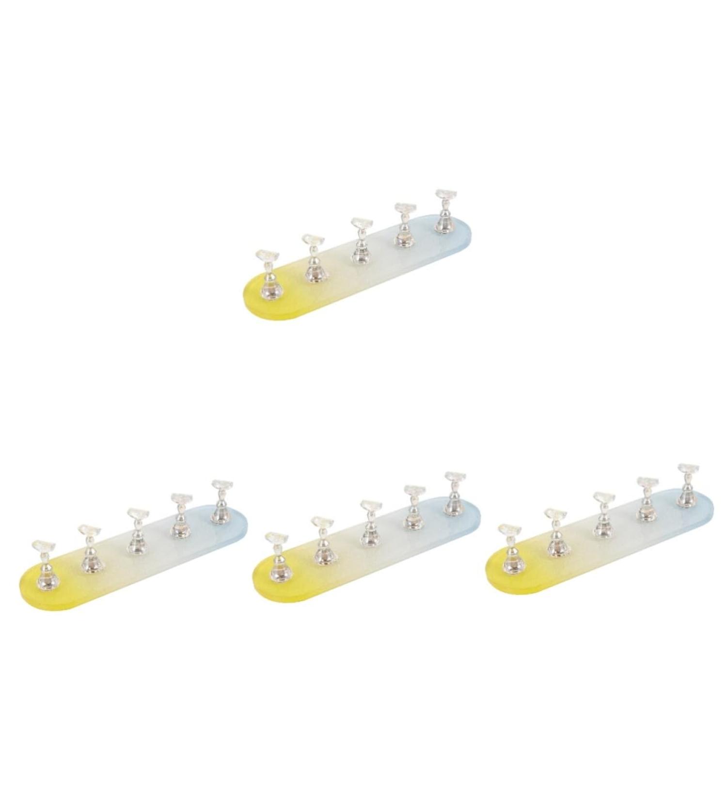 minkissy 4 Sets Nail Practice Holder Nail Display for Nail Painting Beauty Nail Stands Press on Nails Rack Beauty Nail Display Convenient Nail Stands Plastic Decorative Nails Accessories - Buy Online on SooperMarket.com
