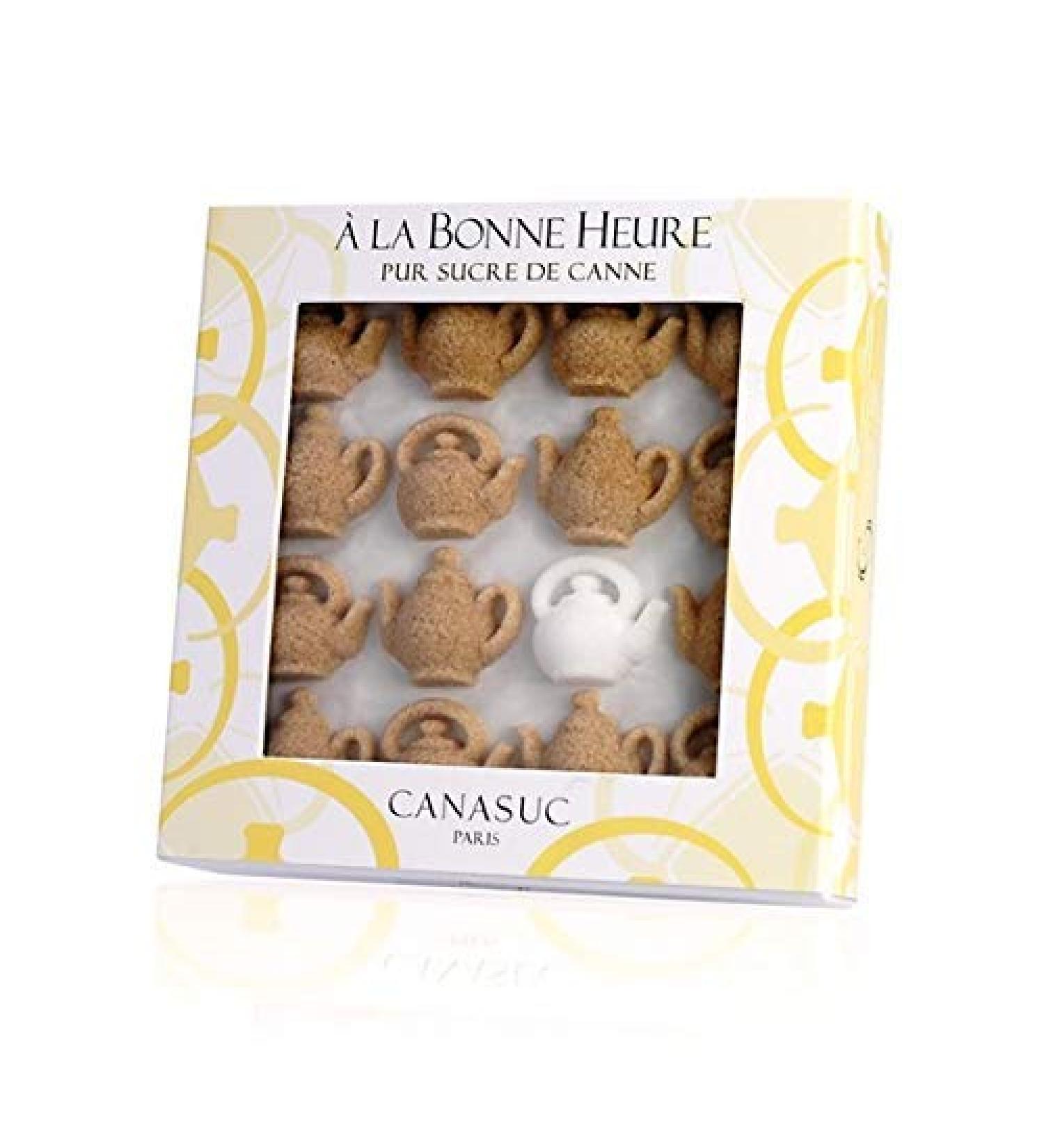 Canasuc Paris A La Bonne Heure Pur Sucre de Canne Assorted Teapot Sugar Pieces Gift Box - White & Amber, 3.5 oz (Pack of 1) - Buy Online on SooperMarket.com