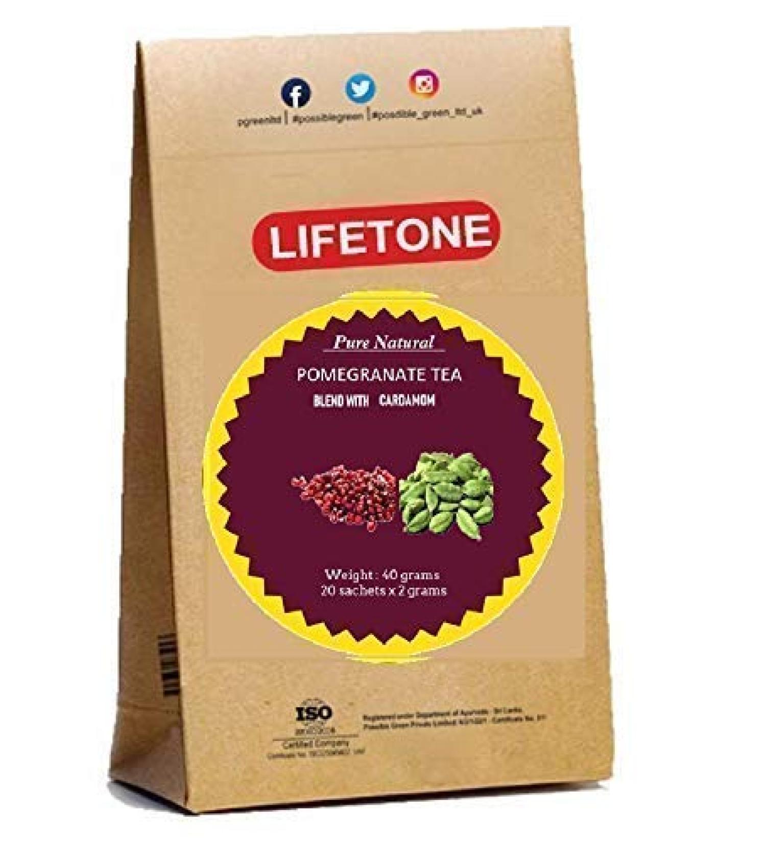 Pomegranate Tea | Pomegranate with a hint of Cardamom | 20 Teabags