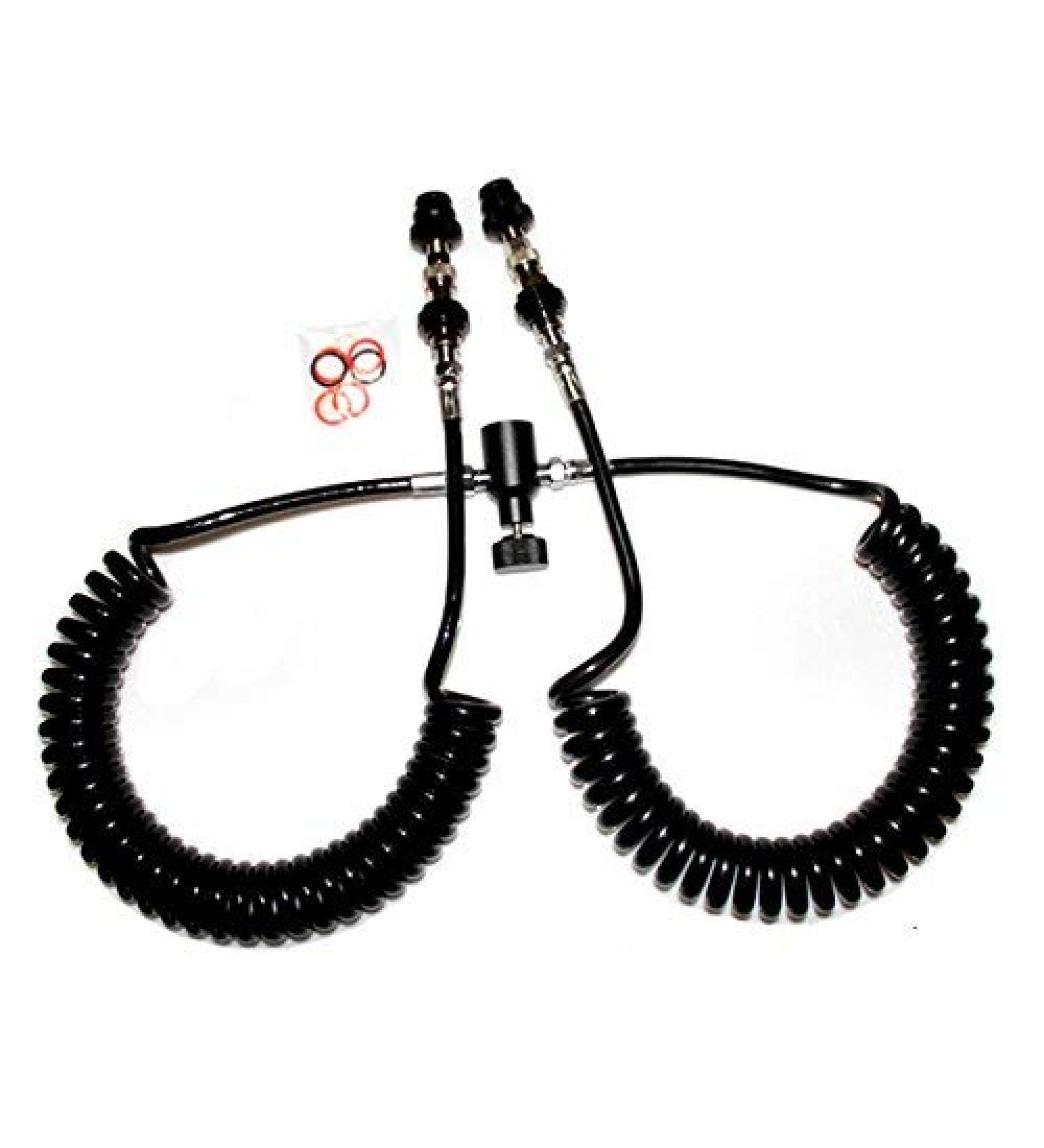 Outdoor Guy Dual 11.5 Ft Long Remote with QD and Slide Check Double Hose Black