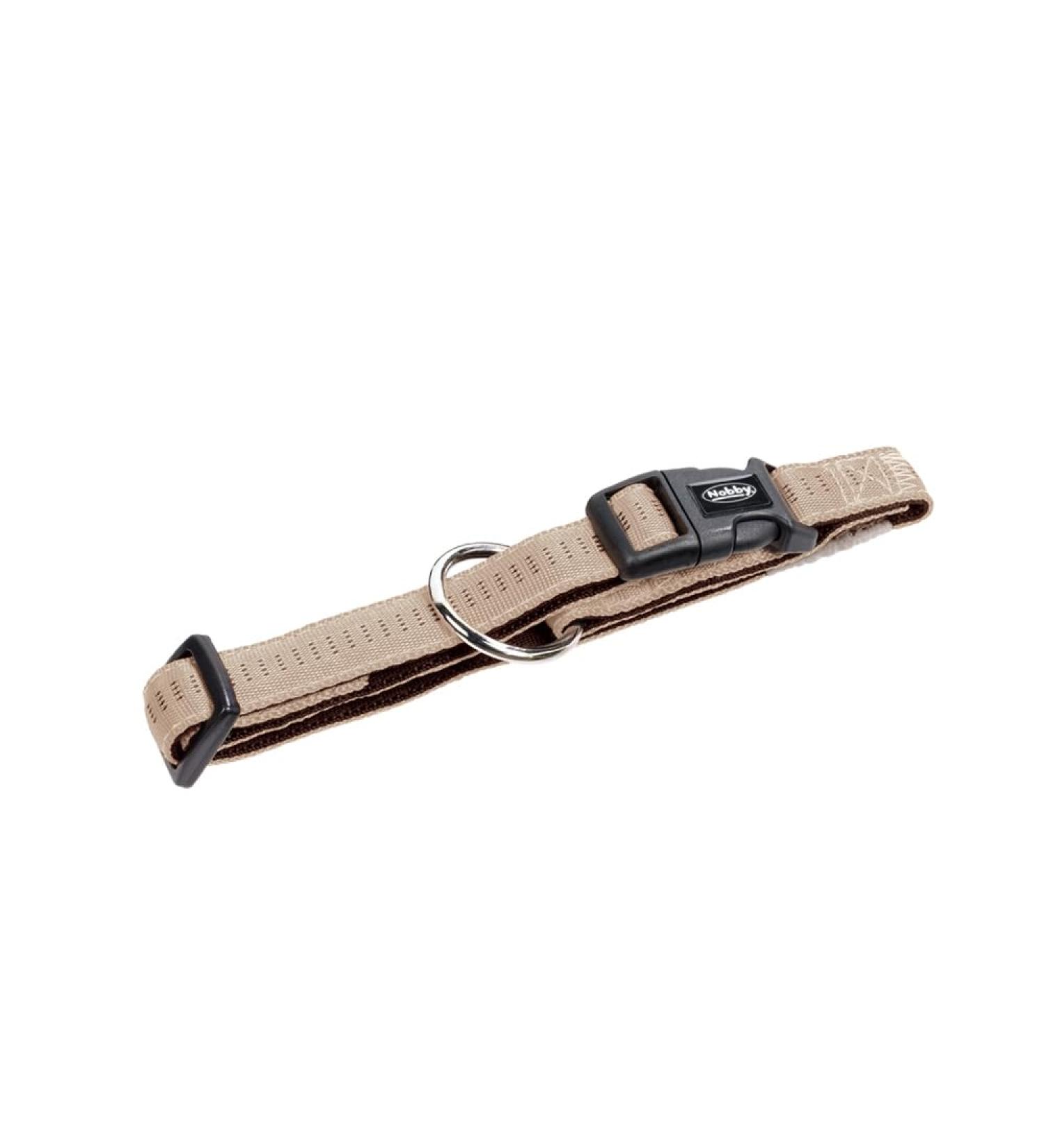 Nobby Soft Grip Collar for Dogs - Beige/Chocolate 50-65 cm 25 mm Wide - Durable & Comfortable - Buy Online on SooperMarket.com