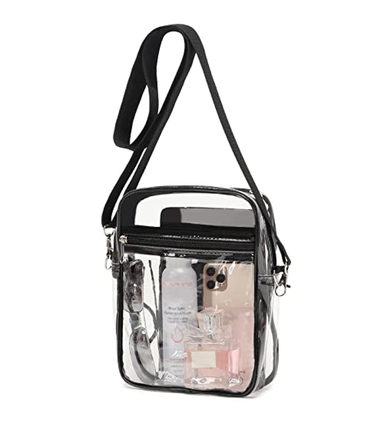 YCBB Clear Stadium-Approved Purse for Women - Adjustable Shoulder Strap - 8.8 Inch Clear Bag - Buy Online on SooperMarket.com
