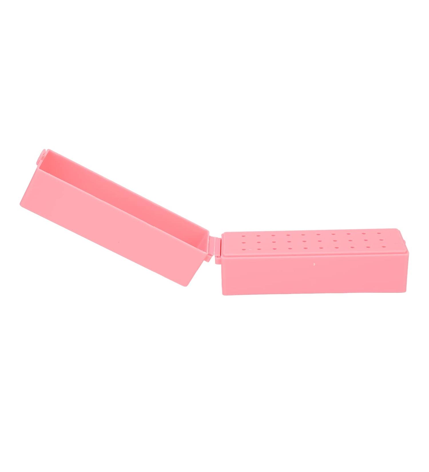 30 Holes Nail Drill Bits Holder Manicure Tools Nails Display Organizer Container Dustproof Acrylic Cover Space Saving Nail Grinding Bits Container For Home Use Nail Salon - Buy Online on SooperMarket.com