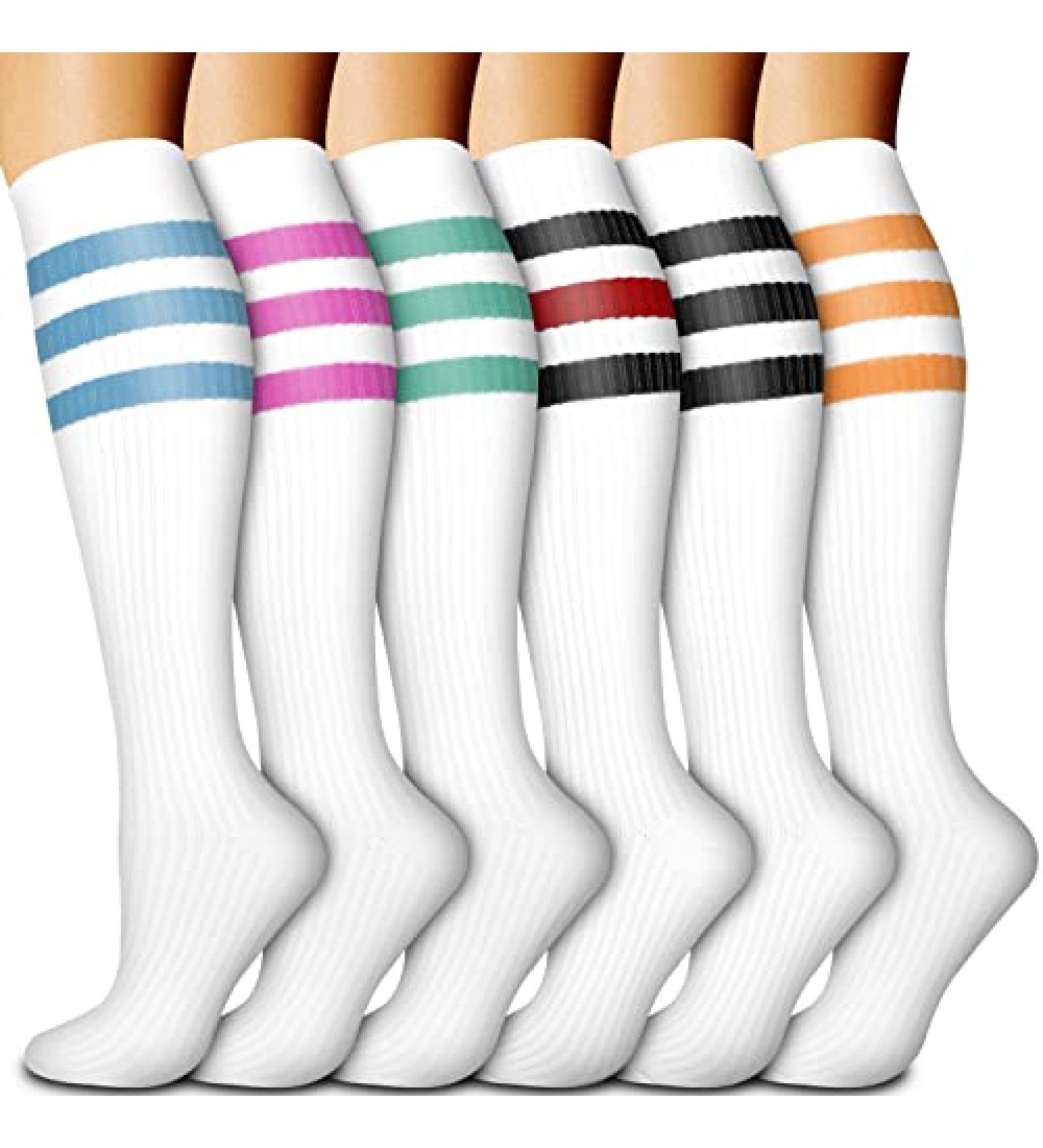 Compression Socks (6 Pairs) for Women and Men - Running, Sports, Pregnancy - Assorted - Large-X-Large - Buy Online on SooperMarket.com