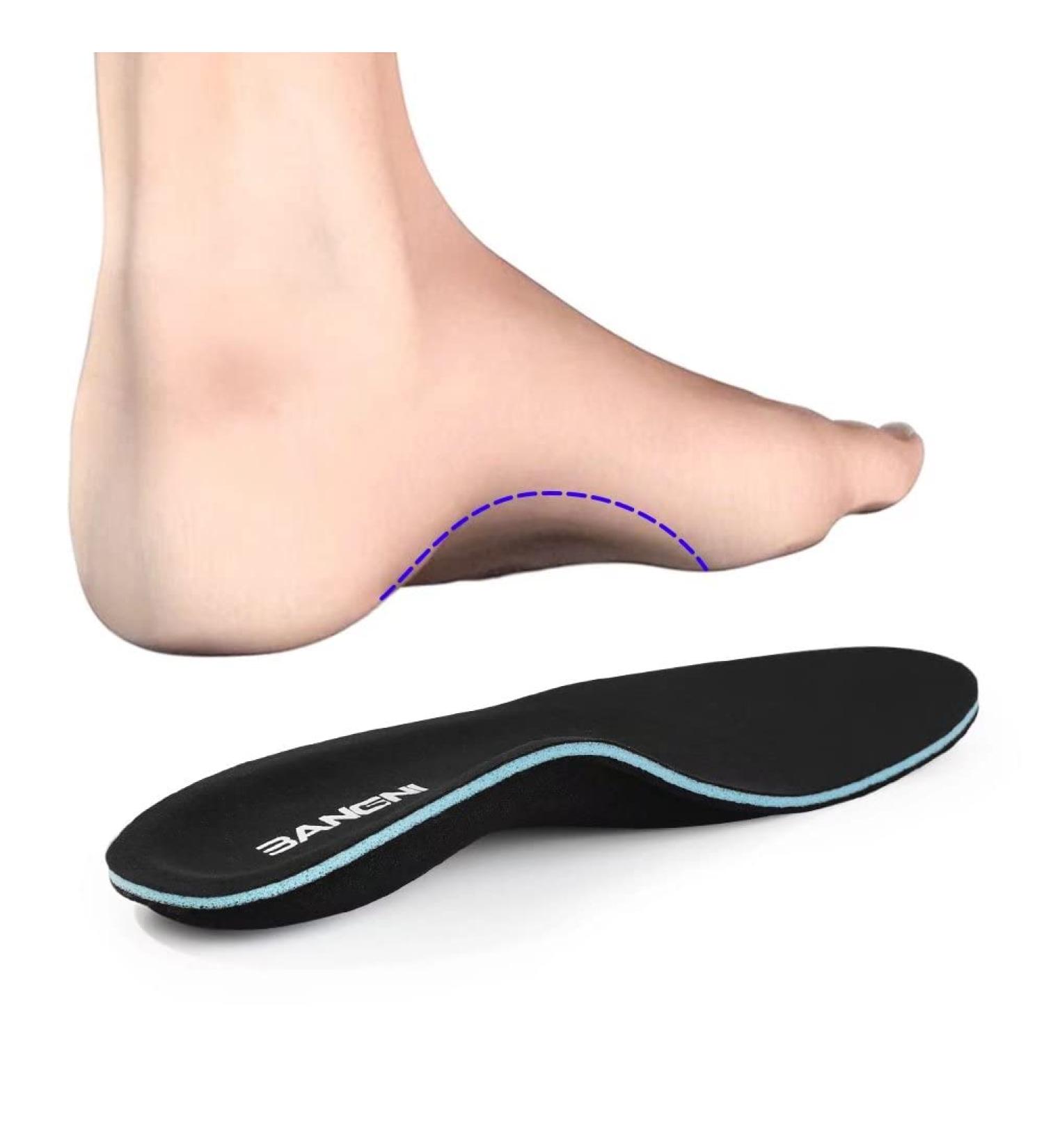 3ANGNI Orthotic Arch Support Insoles for Plantar Fasciitis and Flat Feet | Orthopedic Shoe Inserts for Women and Men | Metatarsalgia Relief and Overpronation Support | Comfortable Foot Pain Relief - UK-7-260MM - 107a-black - Buy Online on SooperMarket.com