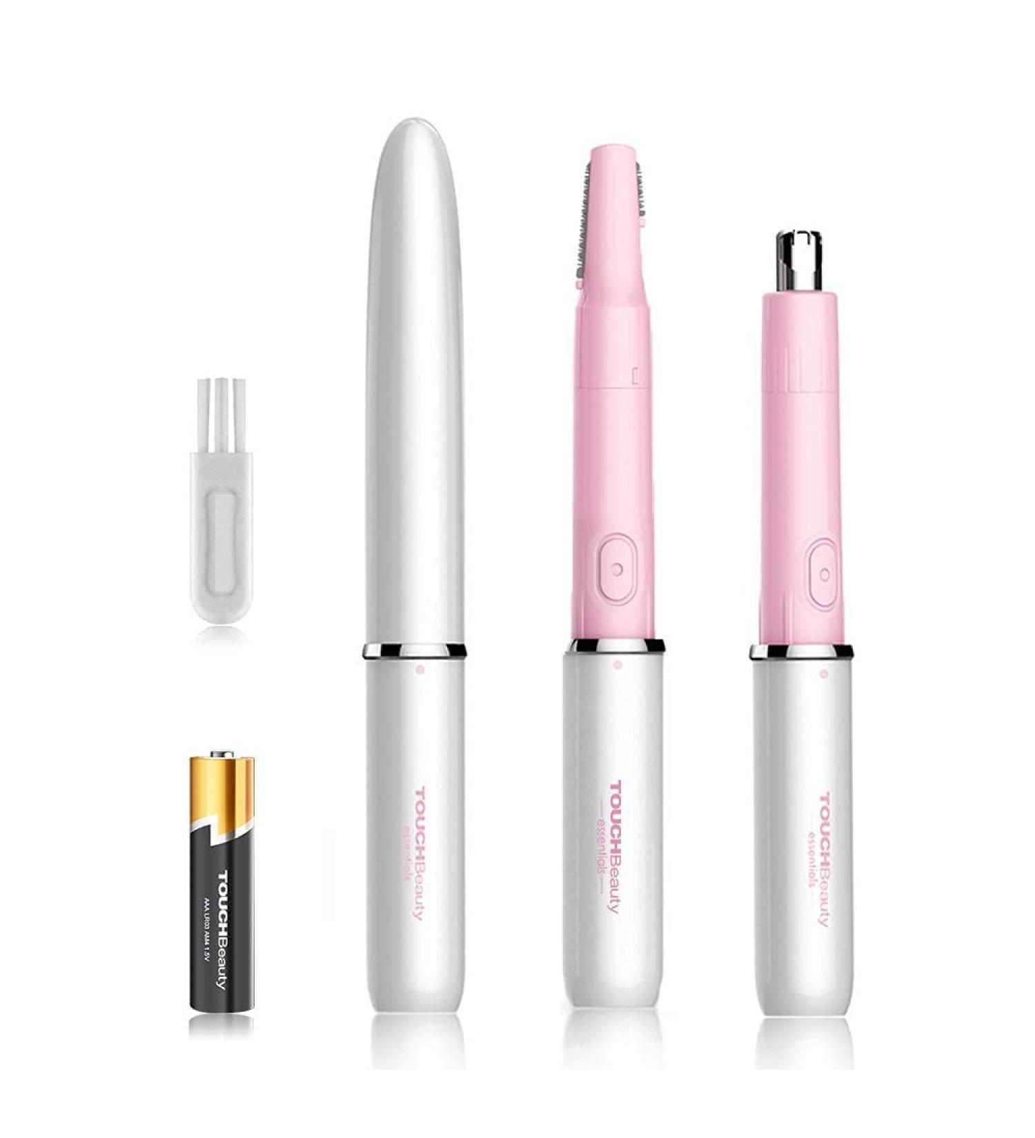 Nasal Hair Trimmer for Women | 2-in-1 Touch Beauty Eyebrow & Nose Hair Cutter AG-1458A (Pink) Painless Precision Remover for Ears & Face - Buy Online on SooperMarket.com