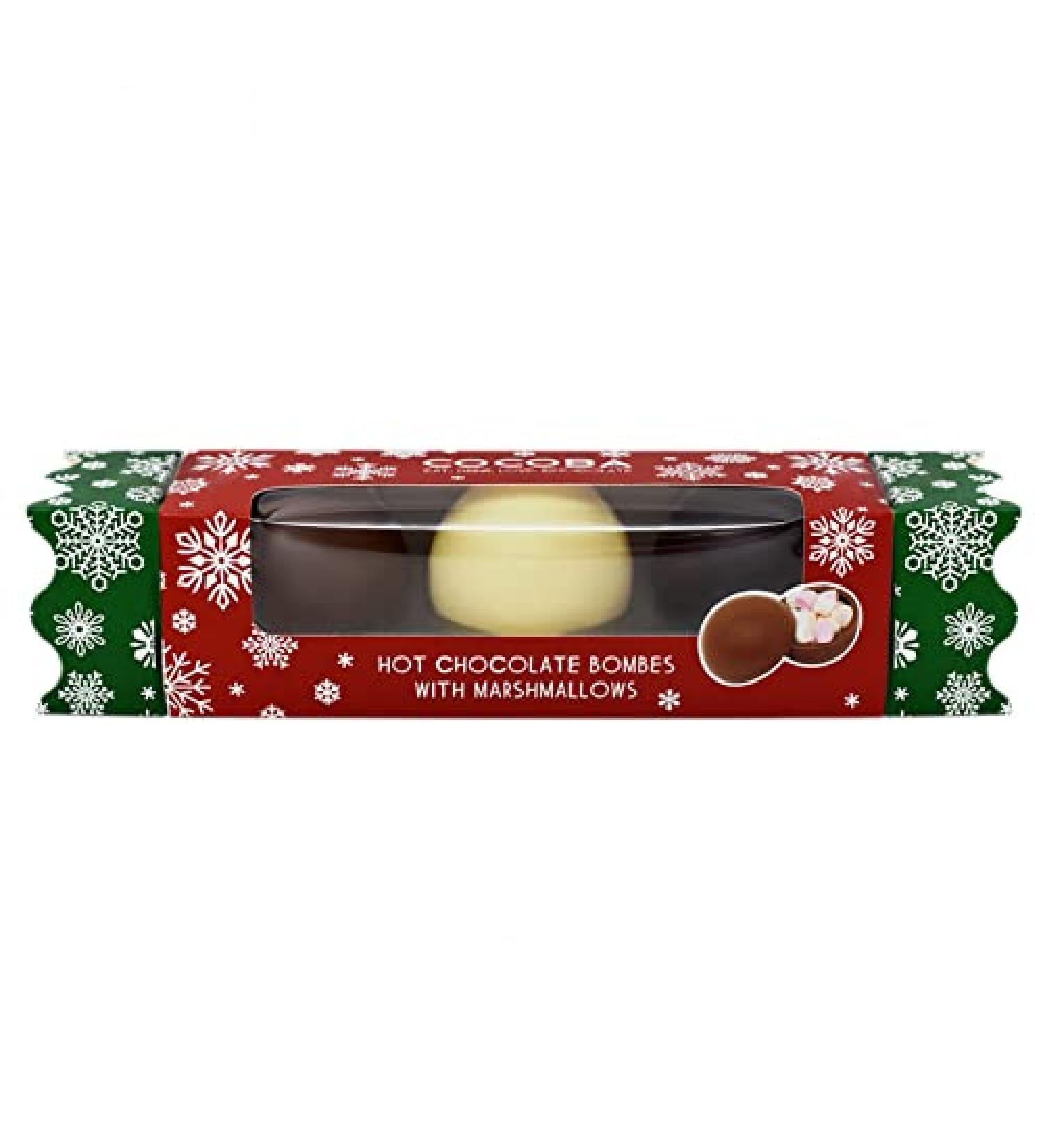 Cocoba Hot Chocolate Bombes with Marshmallows - Milk Dark & White 150g
