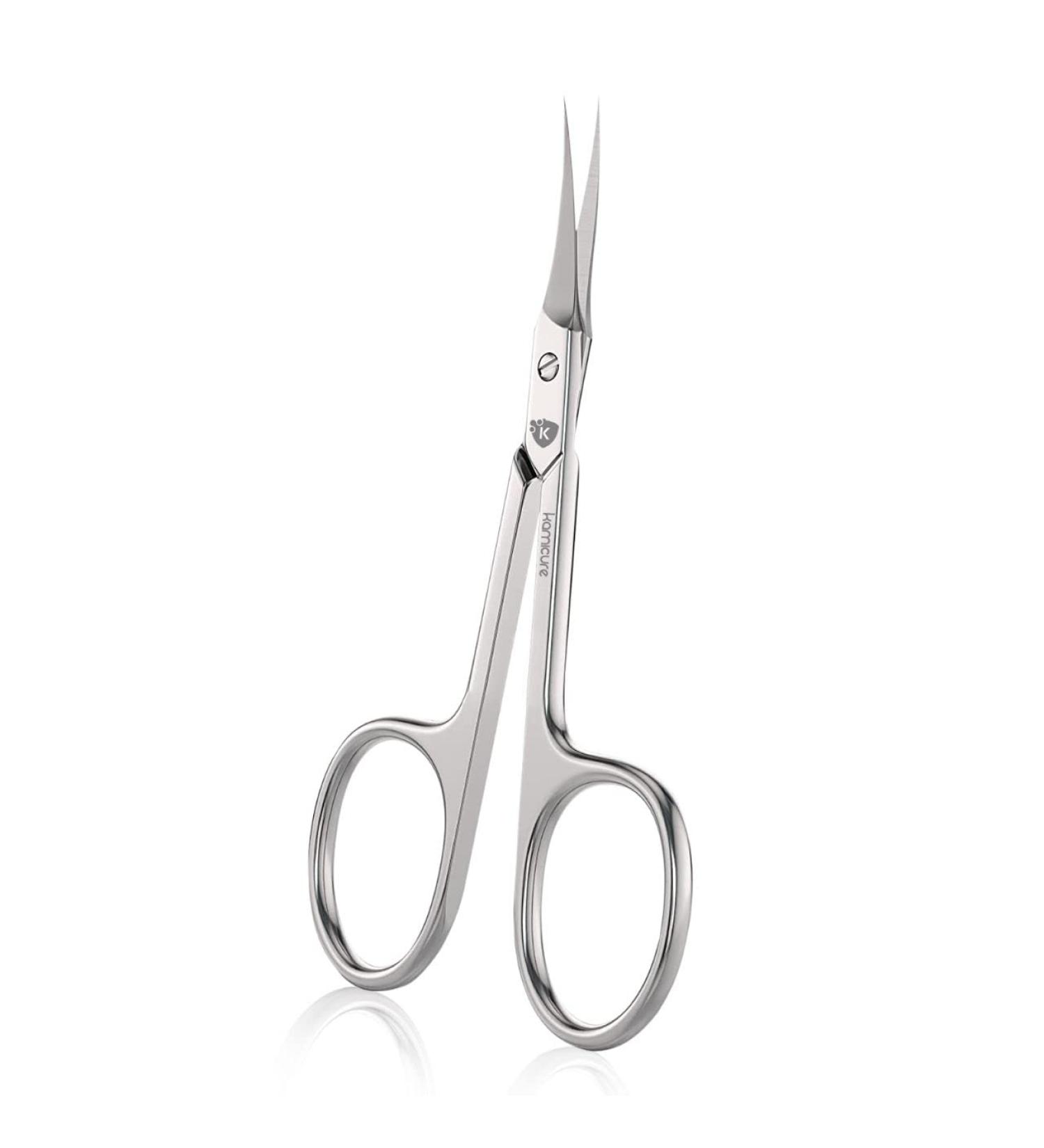KAMICURE Extra Fine Curved Cuticle Scissors - Multi Purpose Manicure & Pedicure Tool for Men and Women | Thin Nail & Cuticle Trimming Scissors for Professional Use - Buy Online on SooperMarket.com