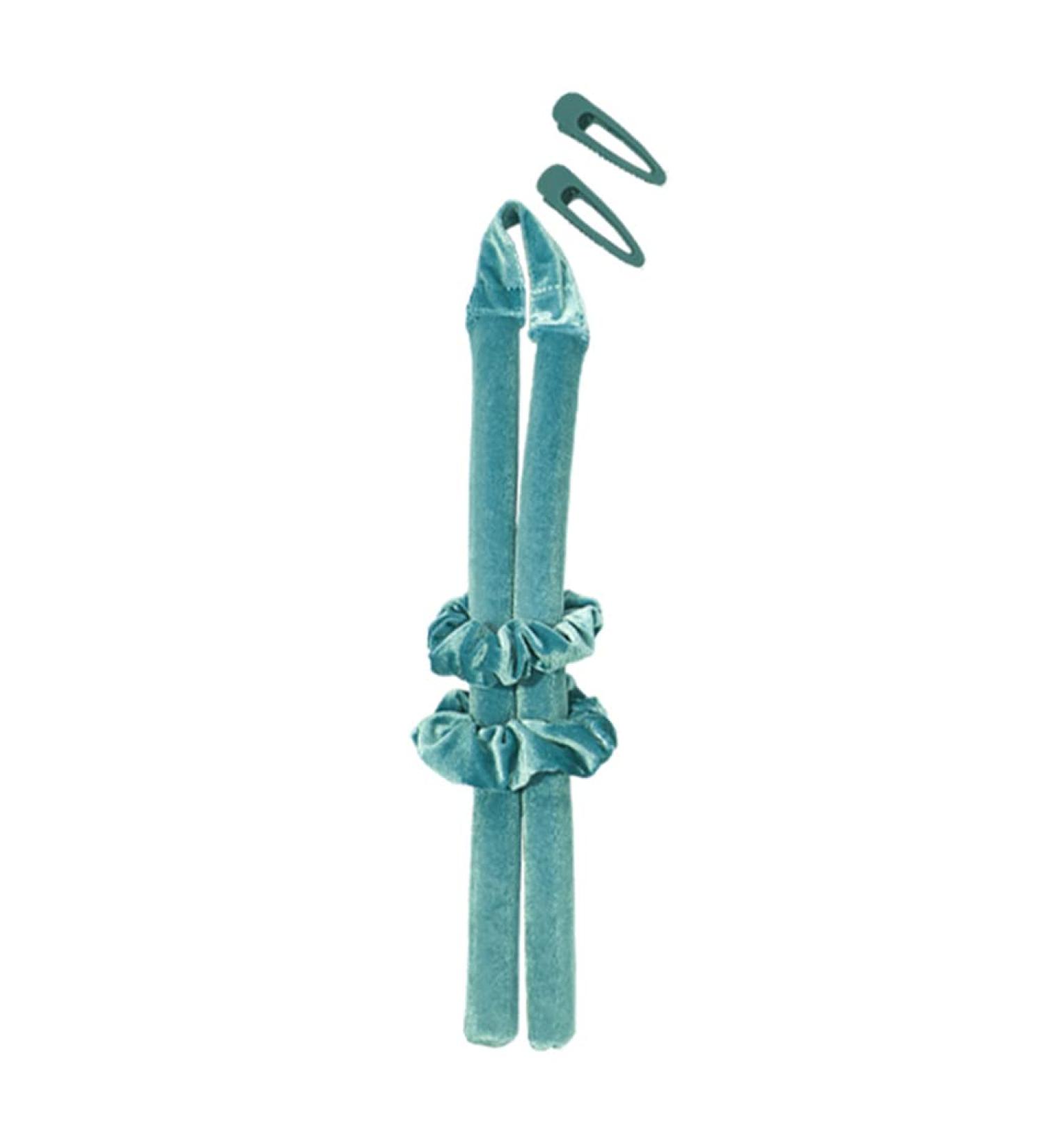 No Heat Curls Ribbon Hair Rollers Keeps Hair Undamaged Make You Unknowingly Beautiful Plush Heatless Curler Save For Tim Hair Curlers Rollers For Hair No Heat Blue - Buy Online on SooperMarket.com