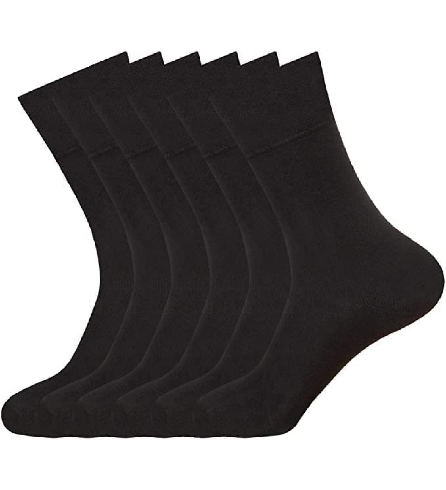 ITRAT Diabetic sock for Woman- Non Elastic Wide Honey Comb Top Soft Cuff Ankle Wide Grip Odema Friendly Non Binding Circulatory For Swollen Feet legs Size 4-7 4-7 Black (6 Pairs) - Buy Online on SooperMarket.com