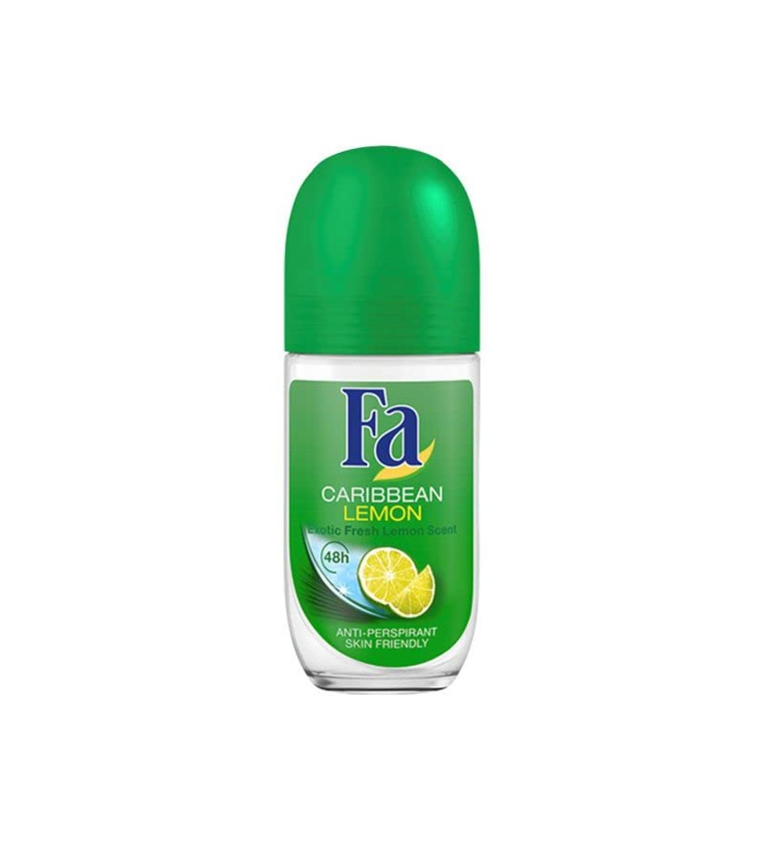 Fa Caribbean Roll-On Deodorant Lemon 50 ml 48-hour - 3-pack