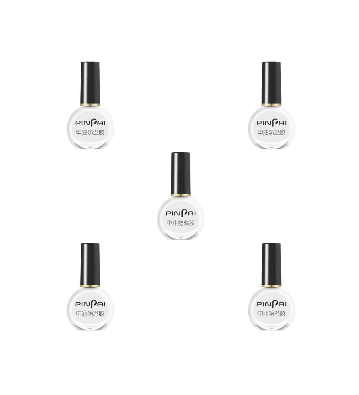 5 set of Peel Off Protective Nail Polish Manicure Liquid Tape Spill-proof Gel Tearable Nail Care Tool 10ml White 5 set of (white 10m) - Buy Online on SooperMarket.com