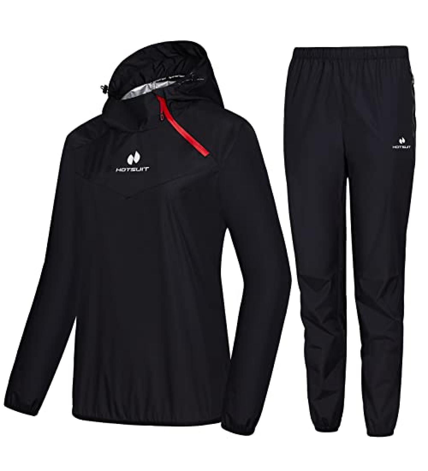 HOTSUIT Women's Sauna Suit for Weight Loss & Workout | Black | X-Large - Buy Online on SooperMarket.com