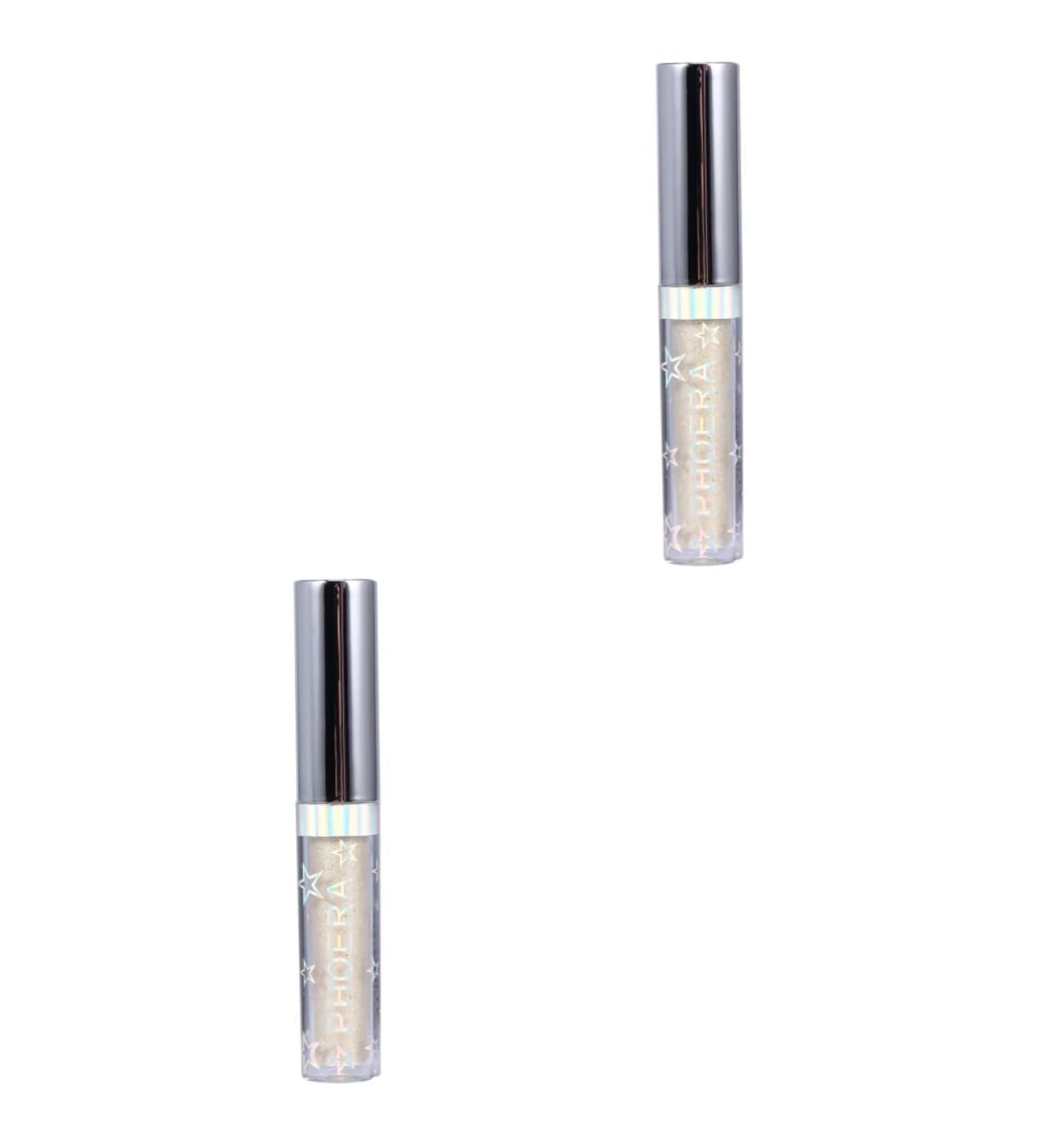 WOONEKY 2pcs Glow Eye Powder Sparkling Eyeliner Makeup Eyeshadow Glitter Liquid Eyeliners Eye Shadow Golden - Buy Online on SooperMarket.com
