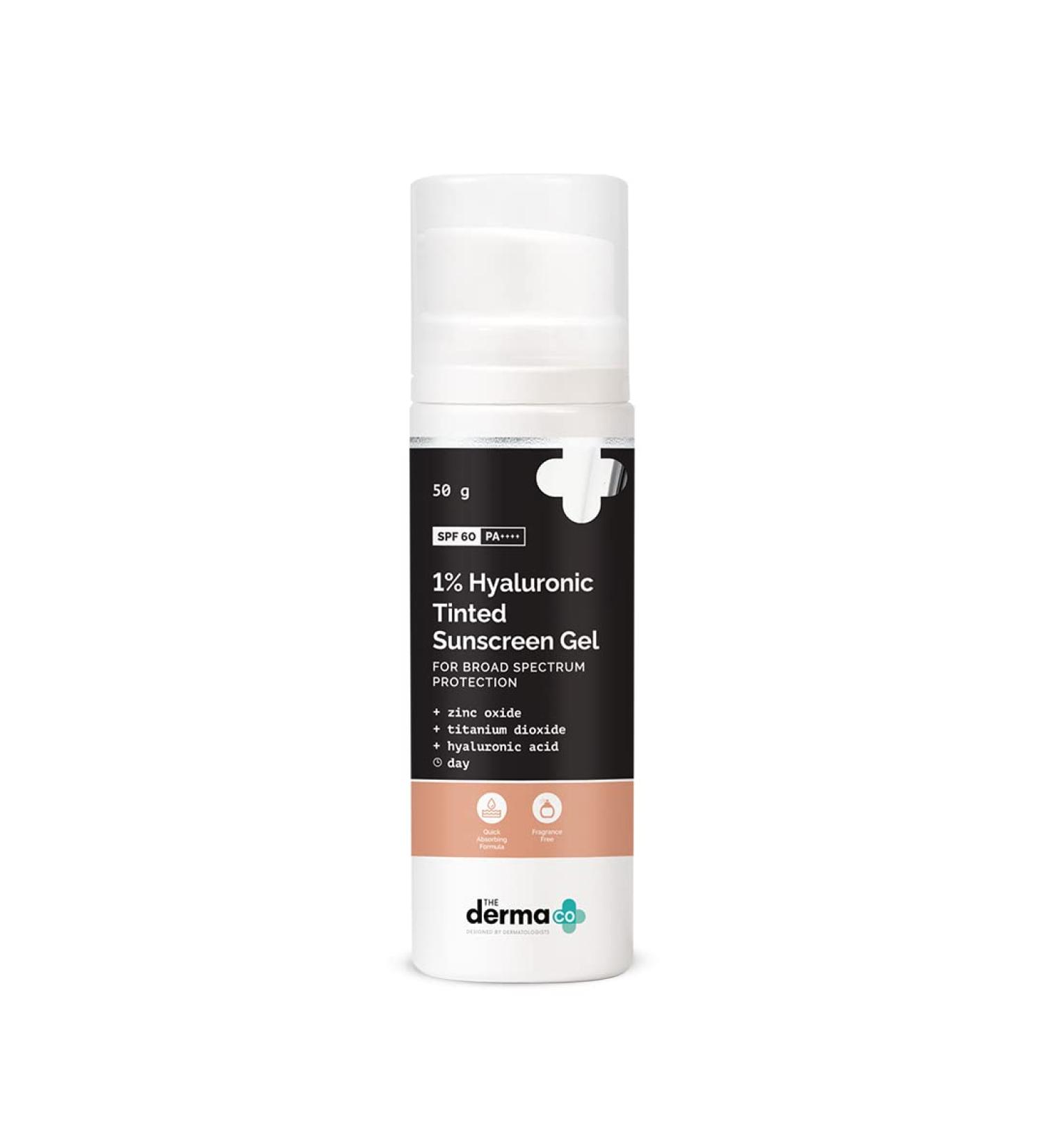 1% Hyaluronic Tinted Sunscreen Gel SPF 60 | Broad Spectrum Natural Tint for Oily to Sensitive Skin | 1.76 oz - Buy Internationally - Buy Online on SooperMarket.com