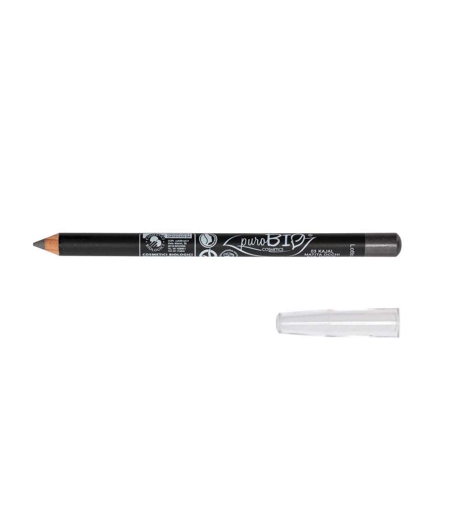 PuroBio Kajal Eye Pencil No. 03 Grey - 30g | Premium Vegan Eyeliner for All-Day Use | International Shipping Available - Buy Online on SooperMarket.com