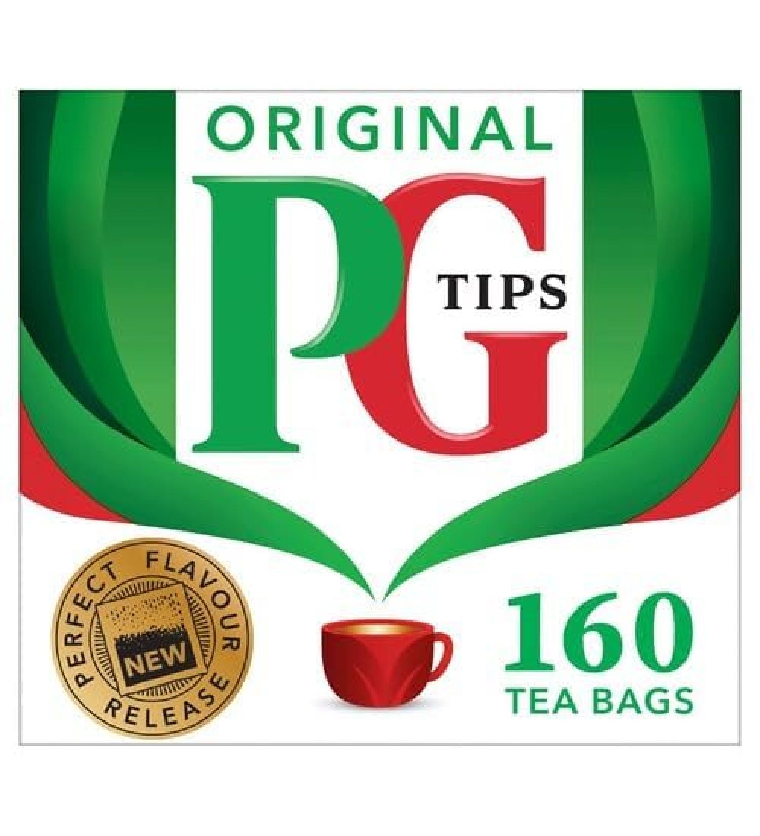 P.G. Tips Original 160 Black Tea Bags - Full-bodied Taste, Refreshing Flavor | 60 Second Brew Time - Buy Online on SooperMarket.com