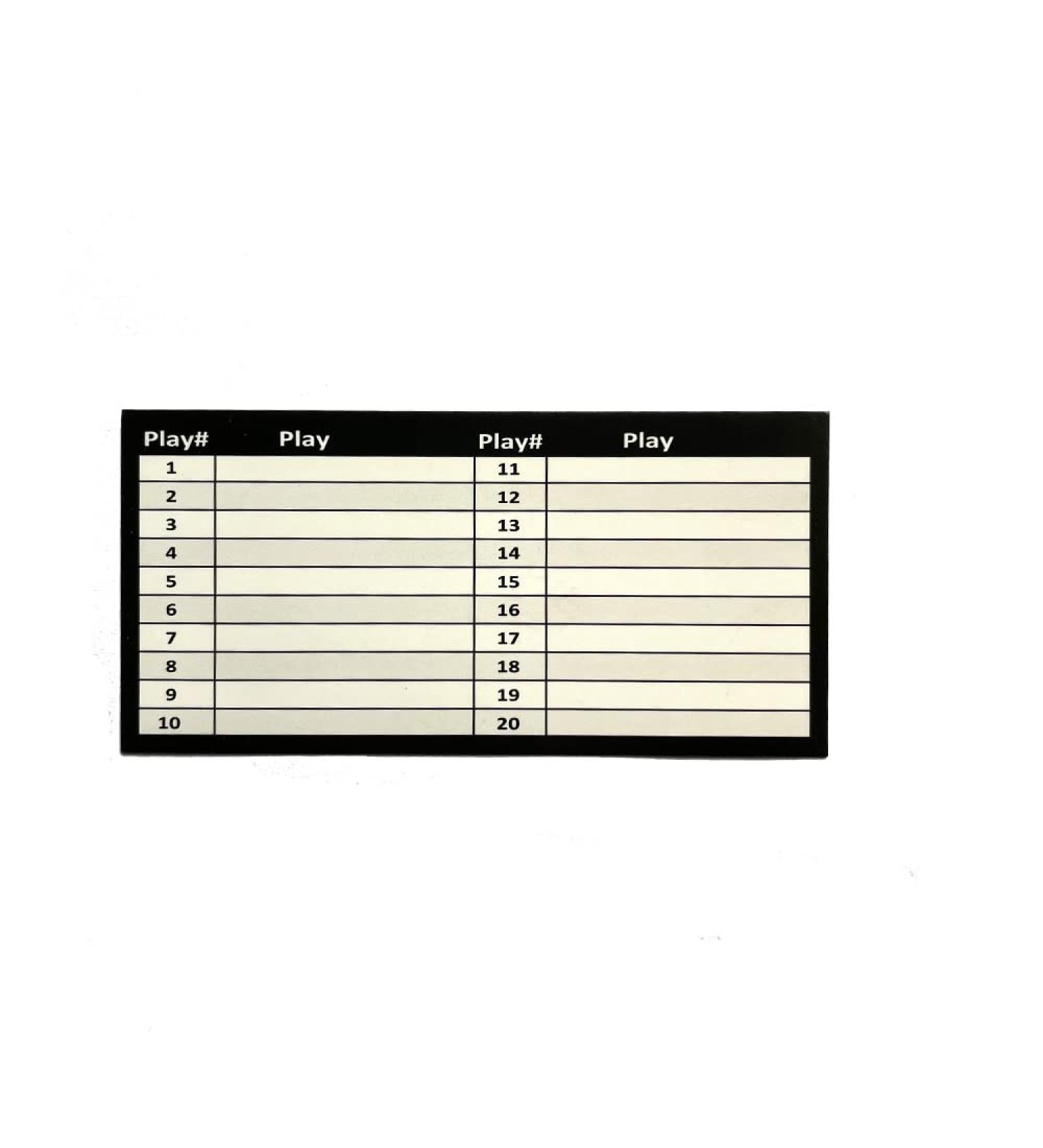 CAREWORX Playbook Wristband Inserts Wrist Coach Play Cards Sheets Youth Size - Buy Online on SooperMarket.com