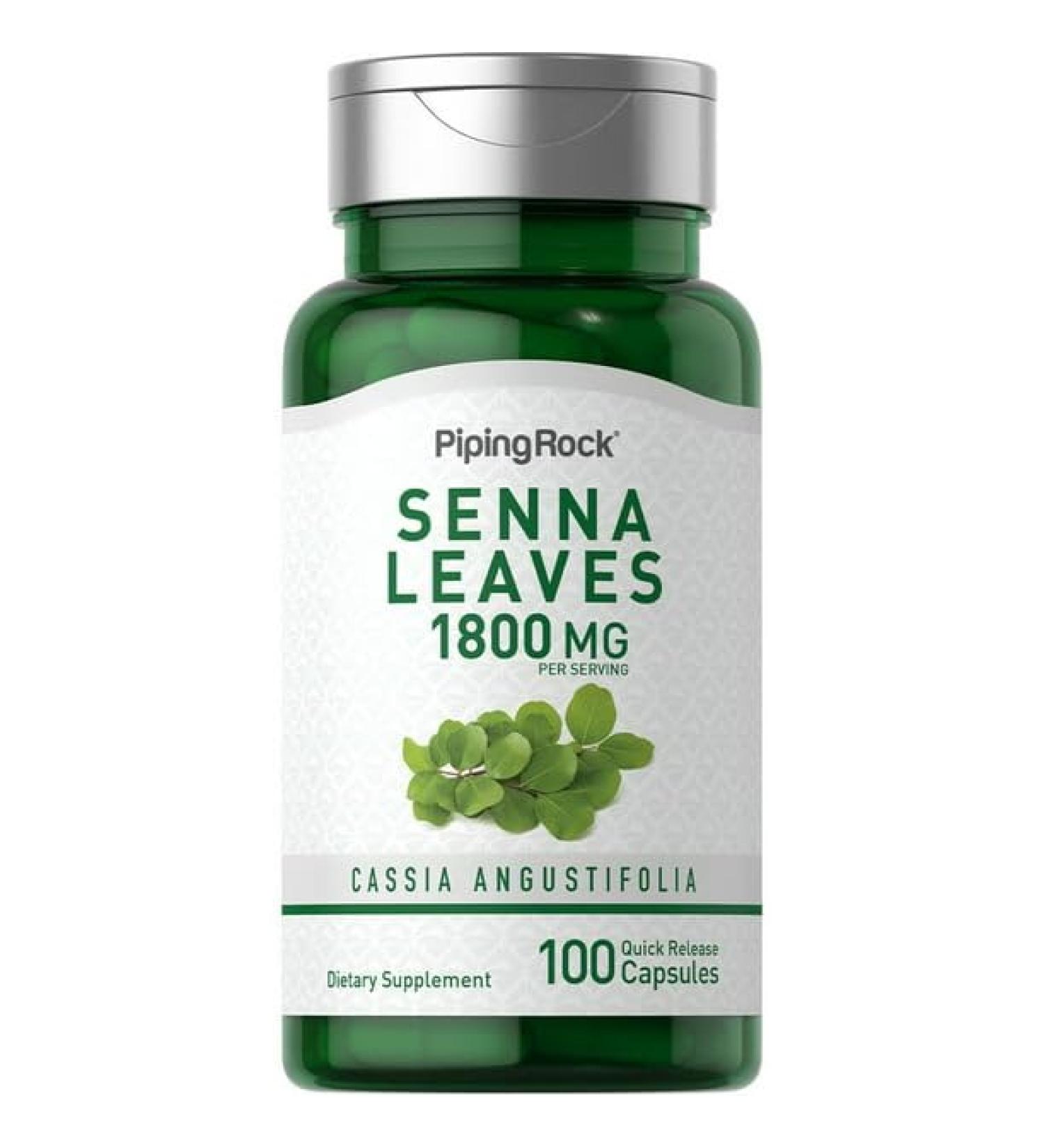 LLK Senna Leaves 450mg Capsules - 100 Quick Release, Non-GMO & Gluten Free - Buy Online on SooperMarket.com