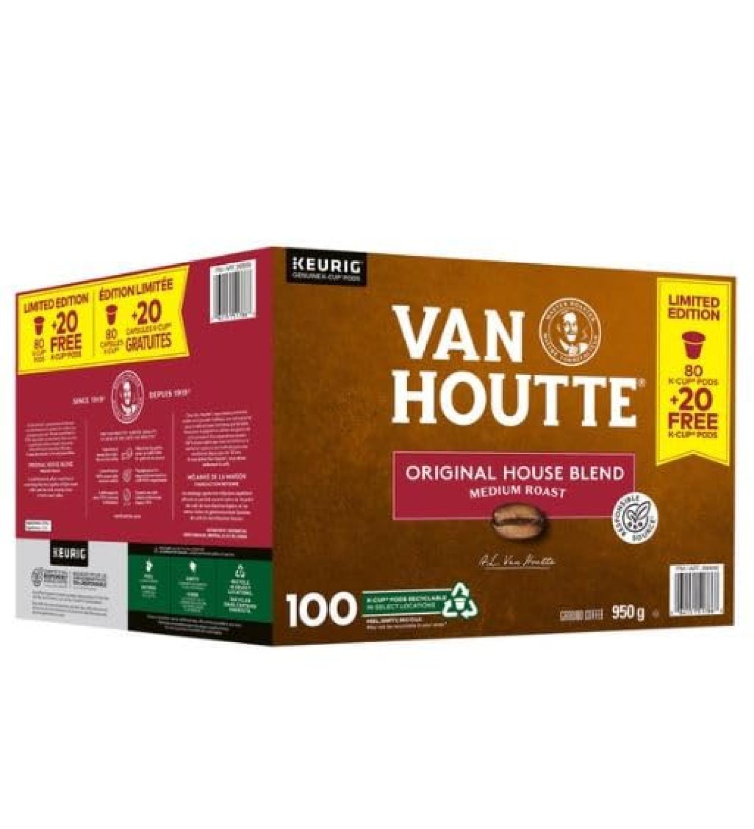 Van Houtte House Blend Coffee 100 Count for Keurig Brewers - Buy Online on SooperMarket.com