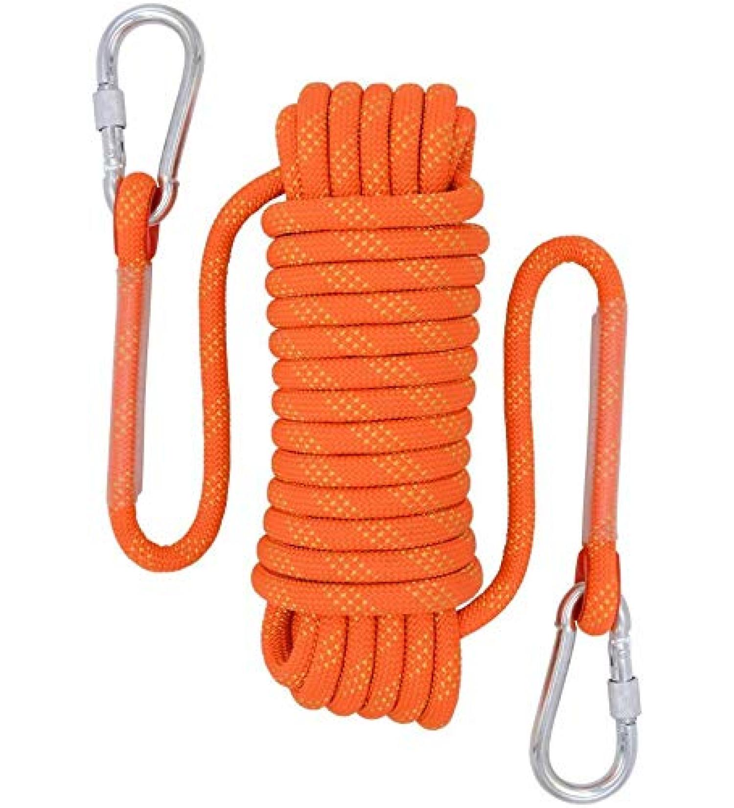 Airui 10mm Outdoor Climbing Rope - 10m Safety Braid Nylon Escape Rescue Rope in Orange - Buy Online on SooperMarket.com