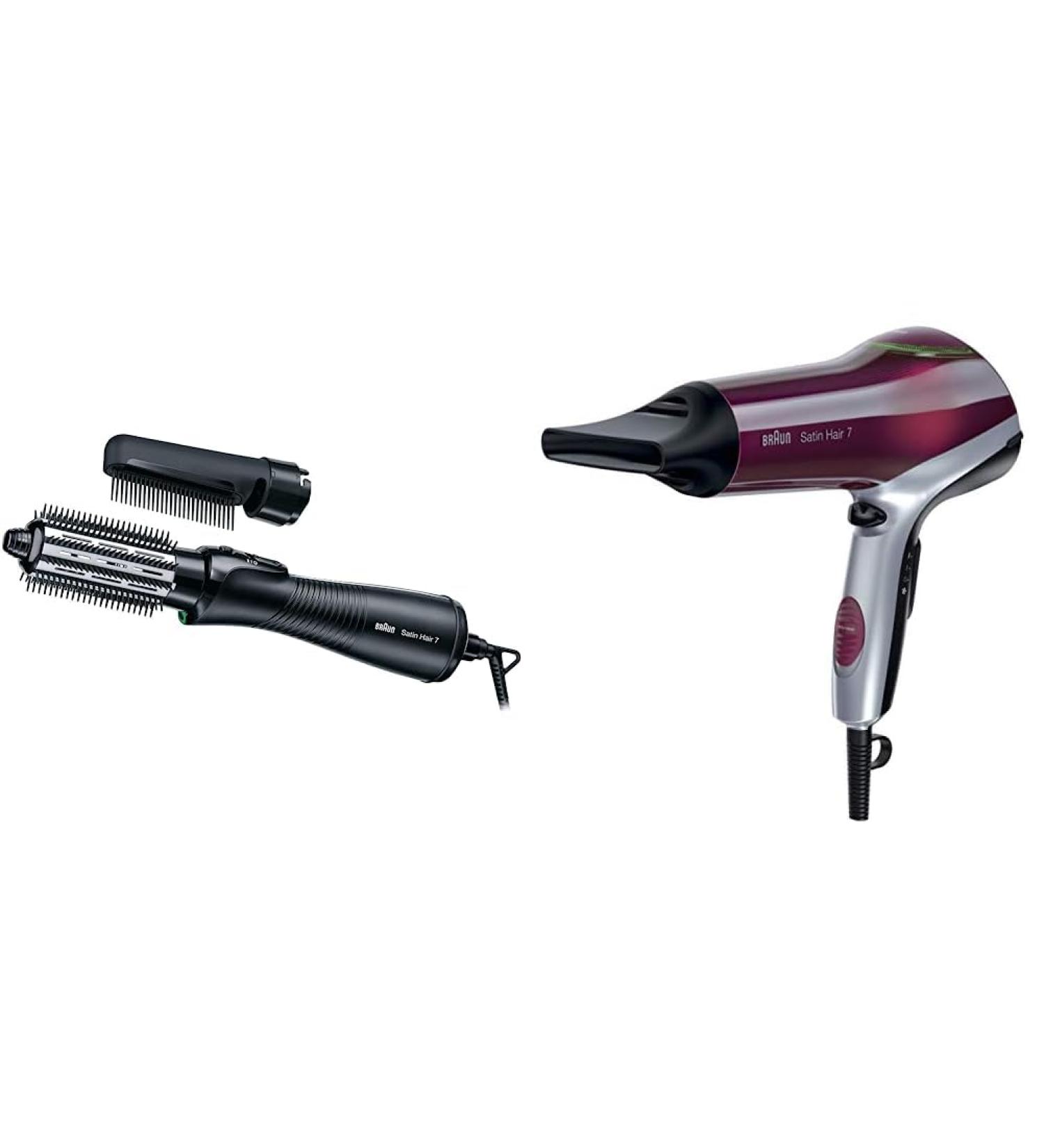 Braun Satin Hair 7 Warm Air Curling Brush with IONTEC Technology - Comb & Brush Attachment Included | International Shipping - Buy Online on SooperMarket.com