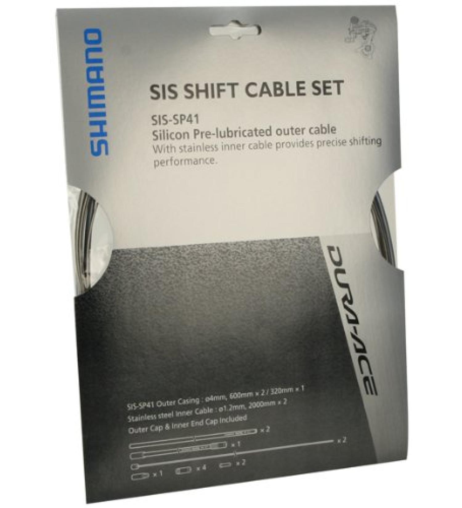 SHIMANO PTFE Road Shift Cable and Housing Set Grey