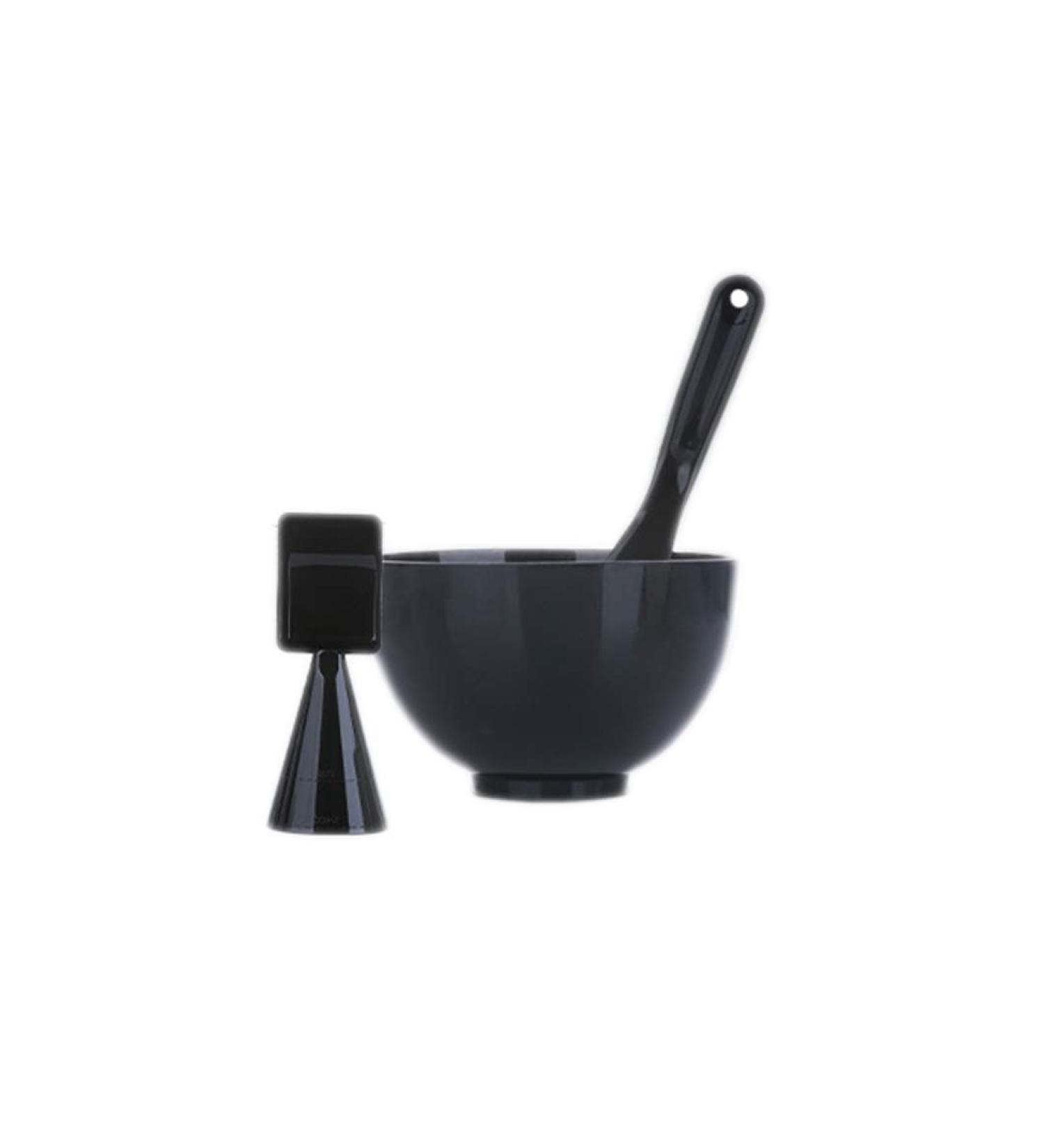 3 in 1 Mask Bowl Set - Spatula & Measuring Cup for DIY Skin Care | Plastic Facemask Applicator Kit for Women & Girls - Random Colors - Buy Online on SooperMarket.com